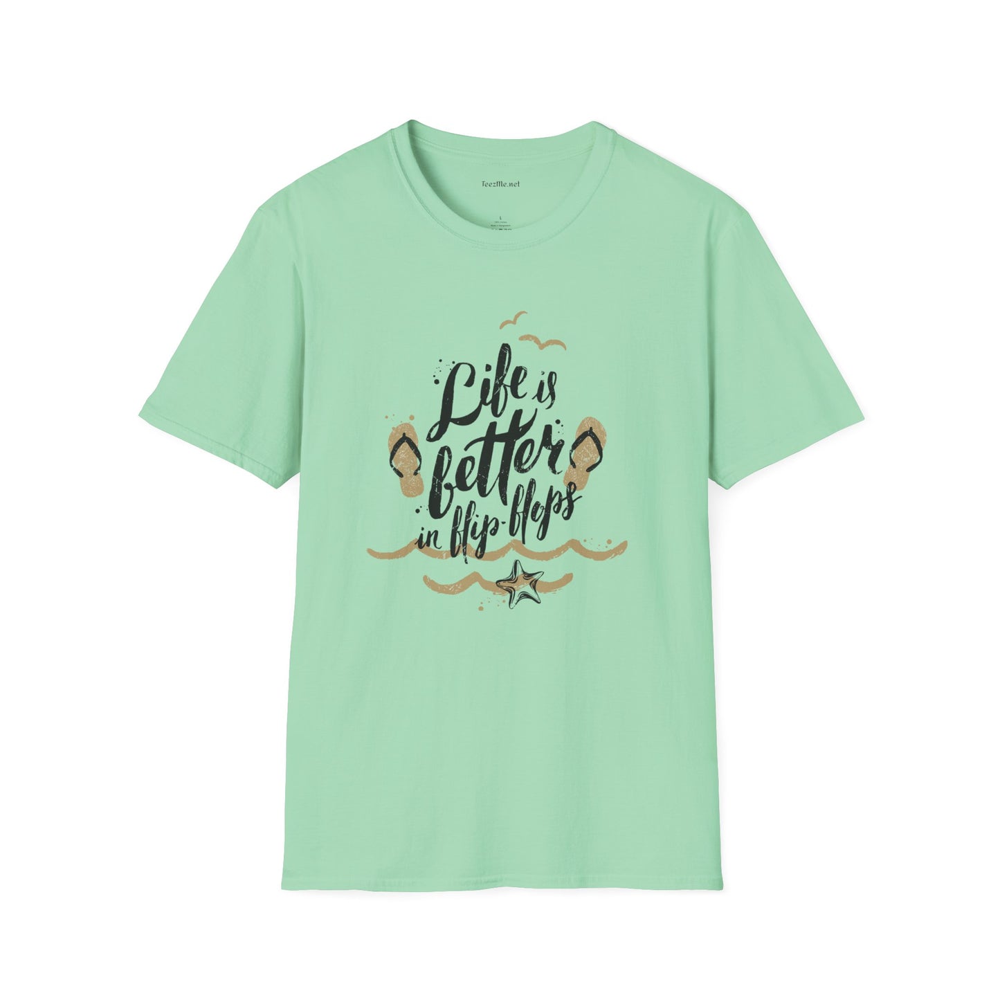 Life is better in Flip Flops - Unisex Softstyle T-Shirt 100% Cotton Graphic