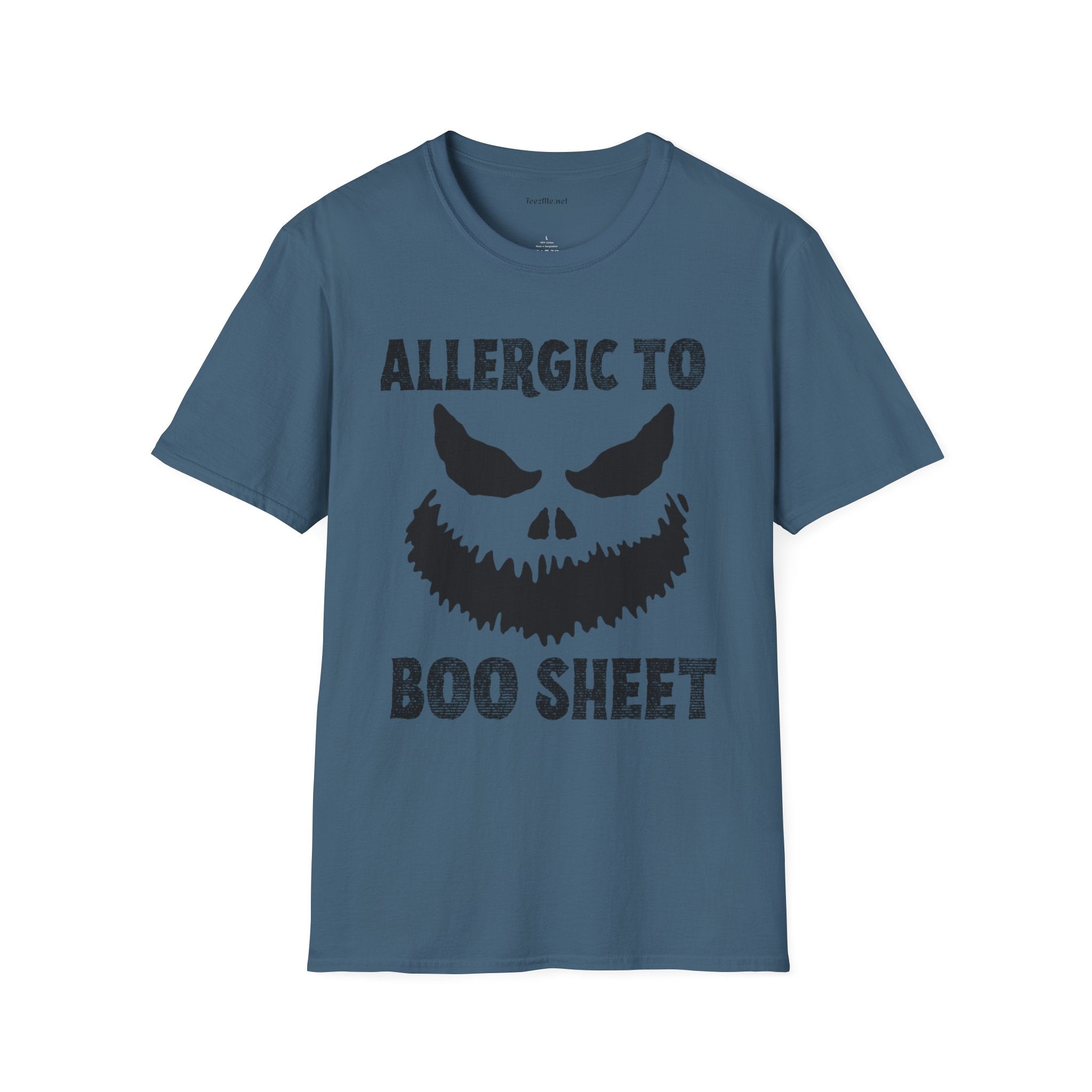 Allergic to Boo Sheet Unisex Softstyle T-Shirt 100% Cotton Graphic
