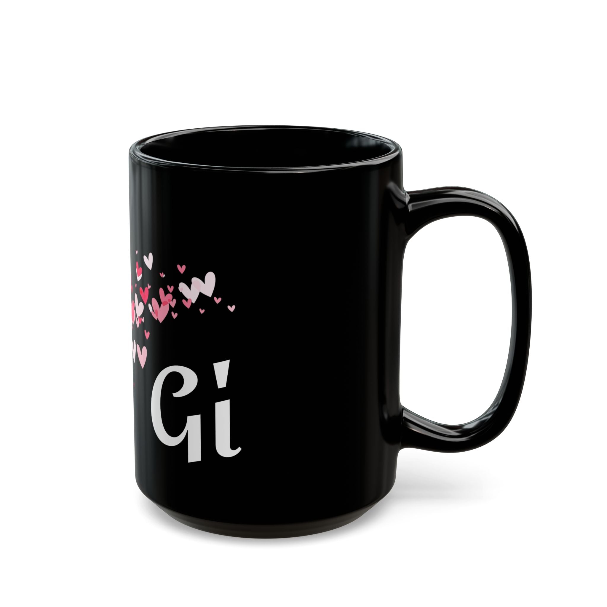 GiGi with hearts - Black Mug (11oz, 15oz) #Coffee #Tea