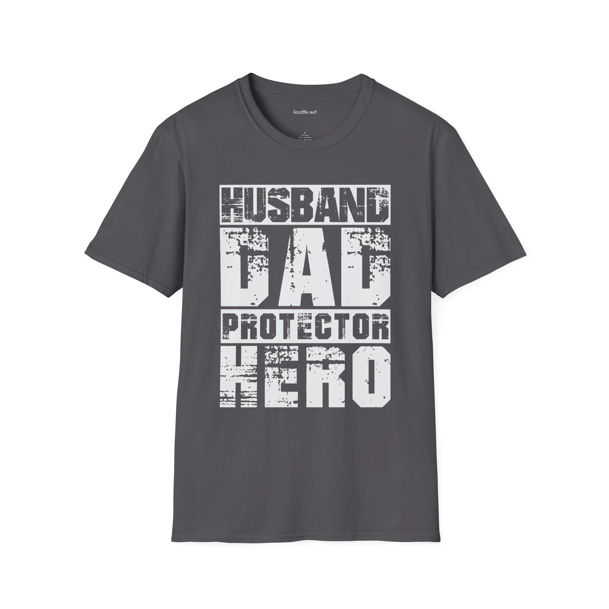 Husband Dad Protector Hero Unisex Soft Style T-Shirt 100% Cotton Graphic