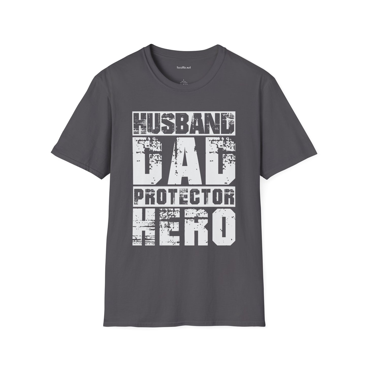 Husband Dad Protector Hero Unisex Soft Style T-Shirt 100% Cotton Graphic