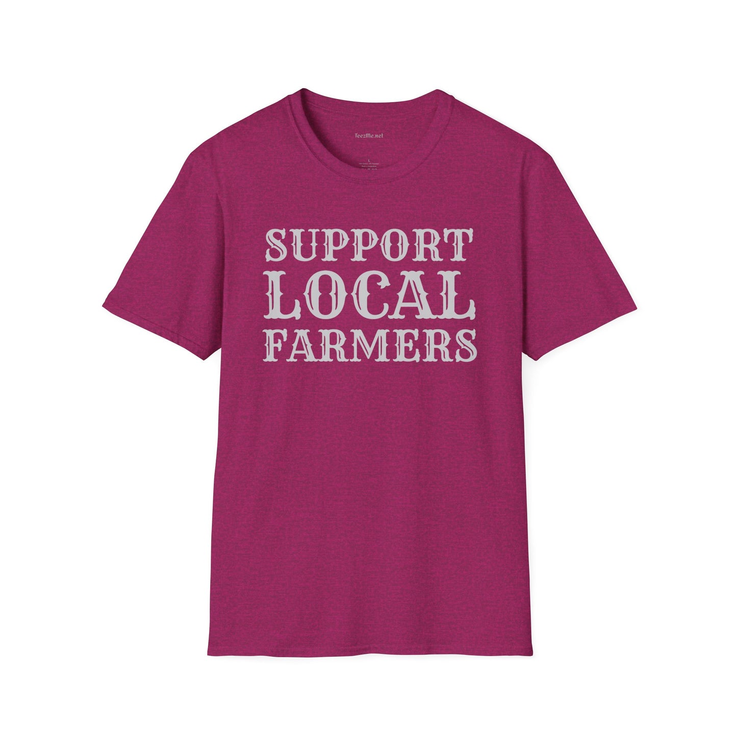 Support Local Farmers 02 Unisex Softstyle T-Shirt 100% Cotton