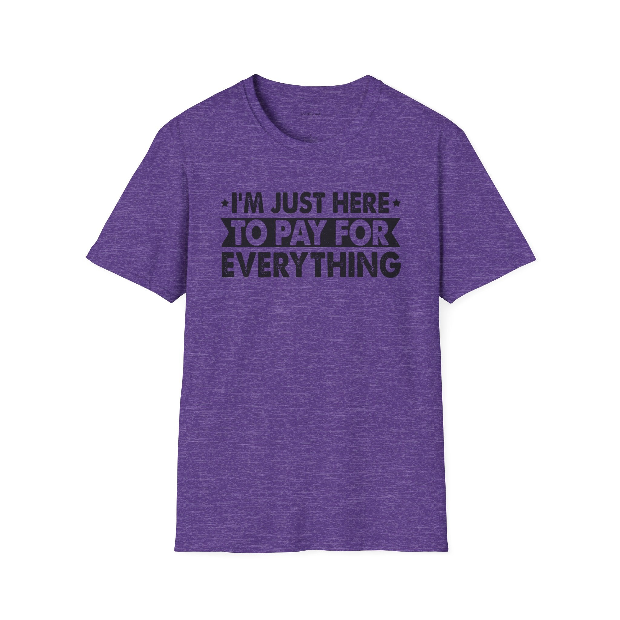 I'm Just Here to Pay for Everything T-Shirt — Funny Sarcastic Statement Tee for Partners & Parents