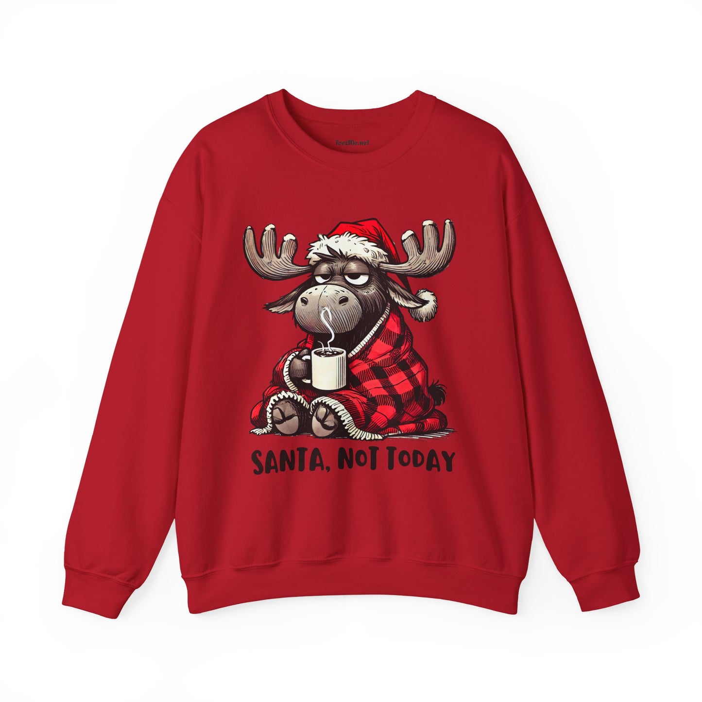 Santa, Not Today Moose Unisex Heavy Blend™ Crewneck Sweatshirt Graphic