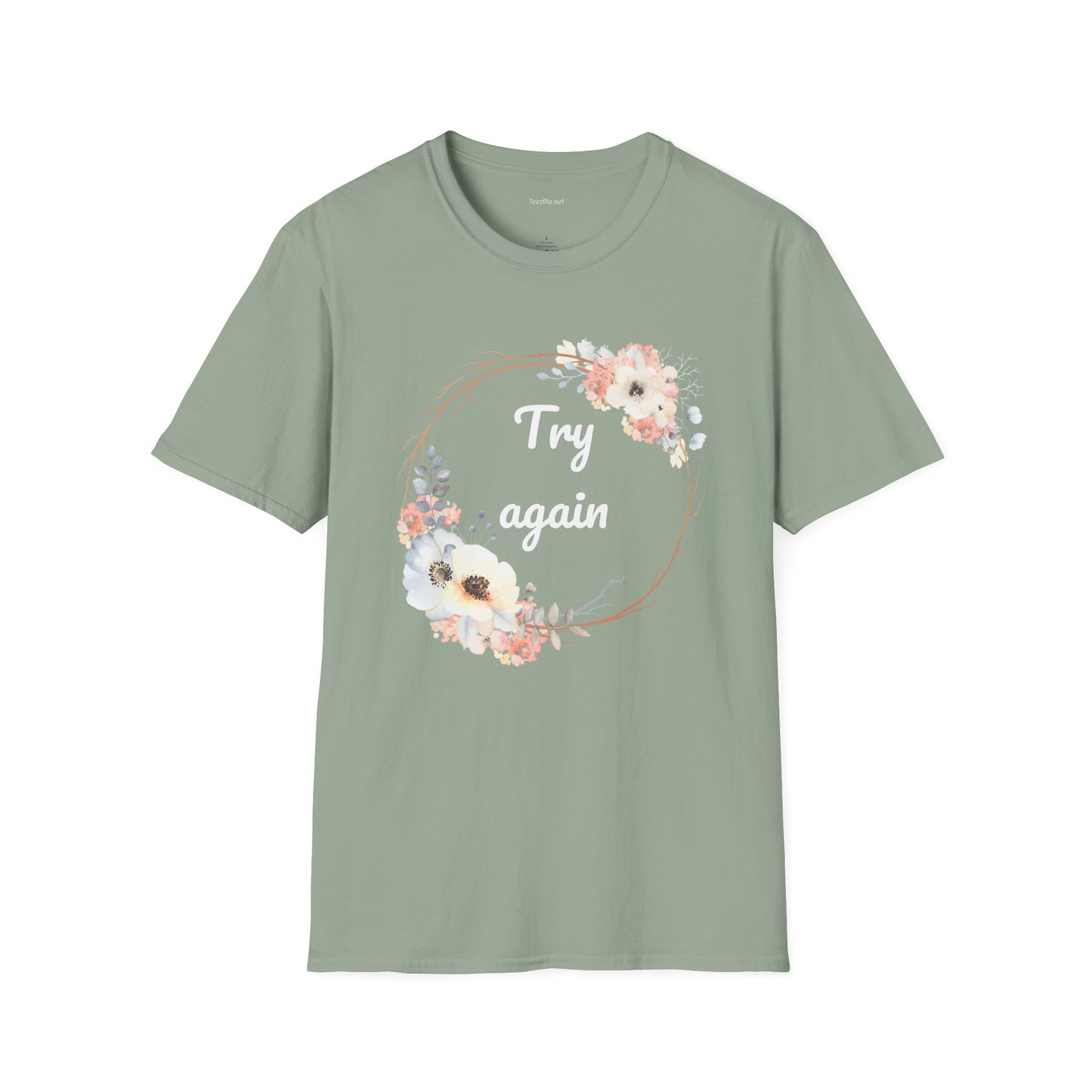 Try again - Unisex Softstyle T-Shirt 100% Cotton Graphic