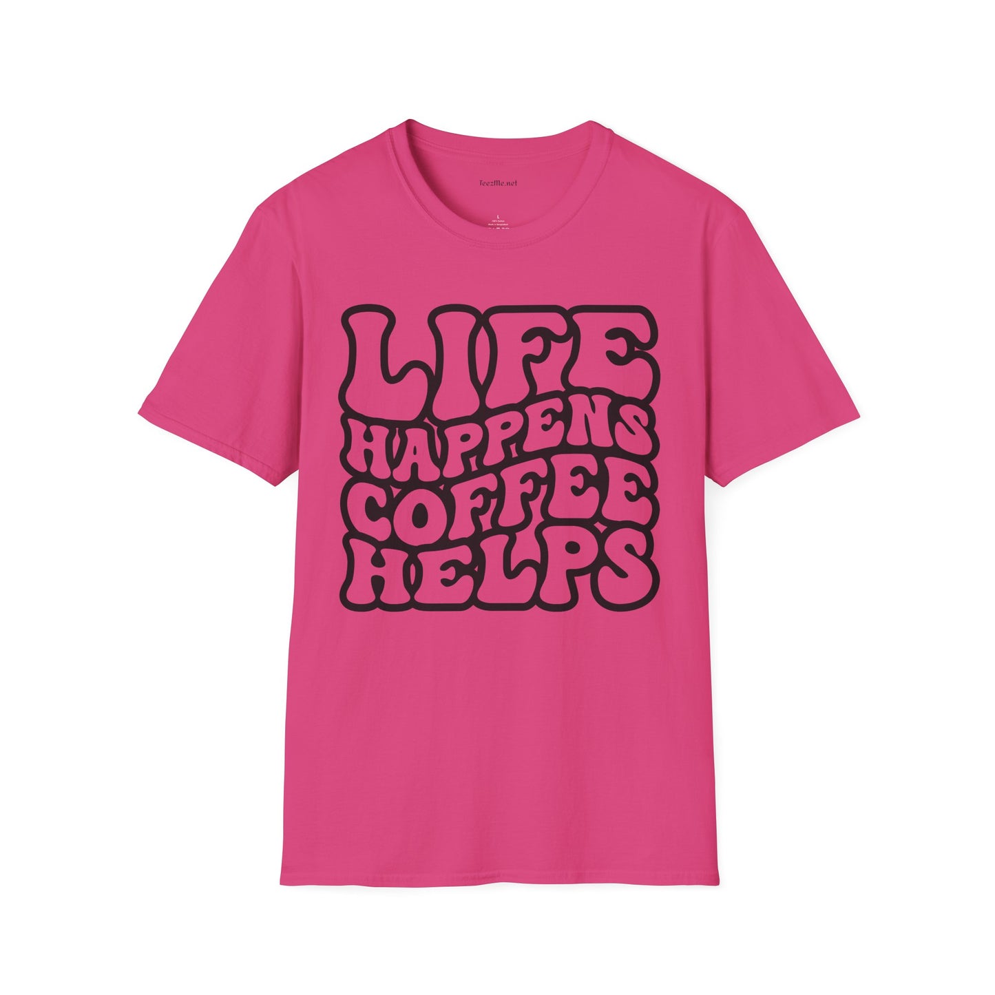 Life Happens Coffee Helps Unisex Softstyle T-Shirt 100% Cotton