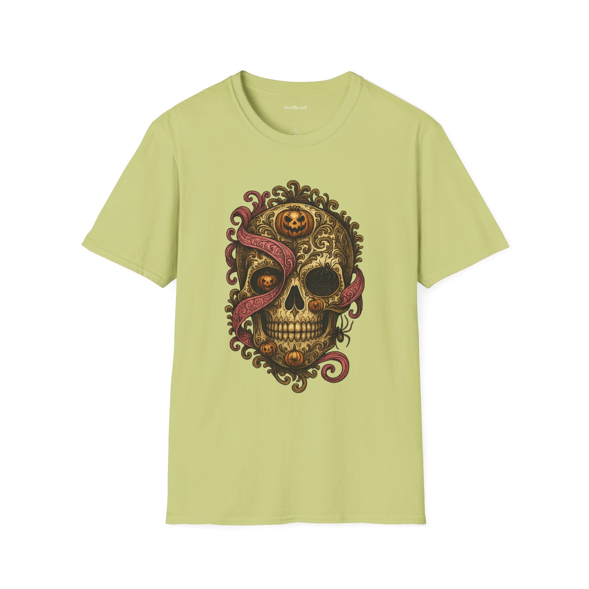 Sugar Skull & Tentacles T-Shirt — Gothic Day of the Dead Skull Tee