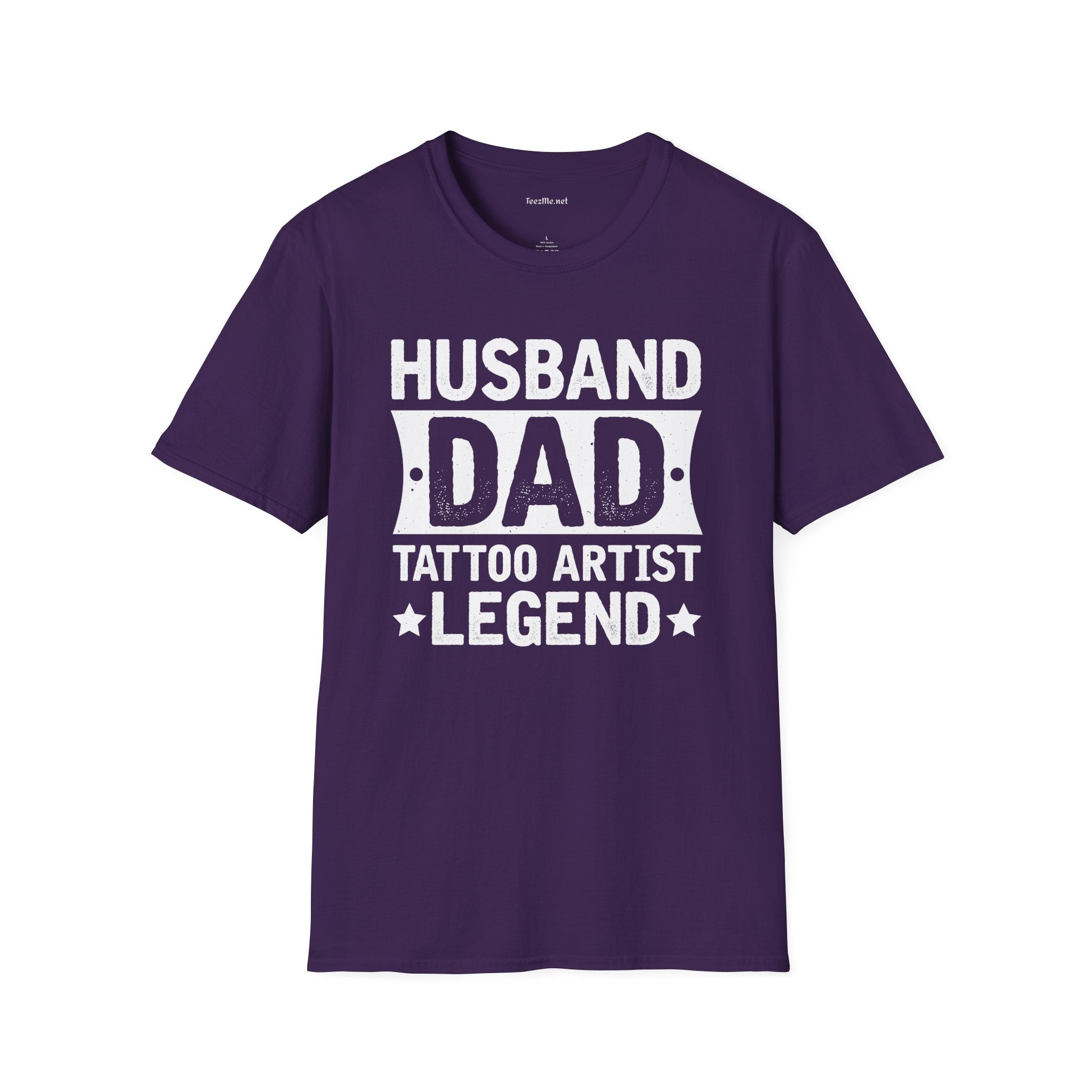 Husband DAD Tattoo Artist Unisex Soft Style T-Shirt 100% Cotton Graphic