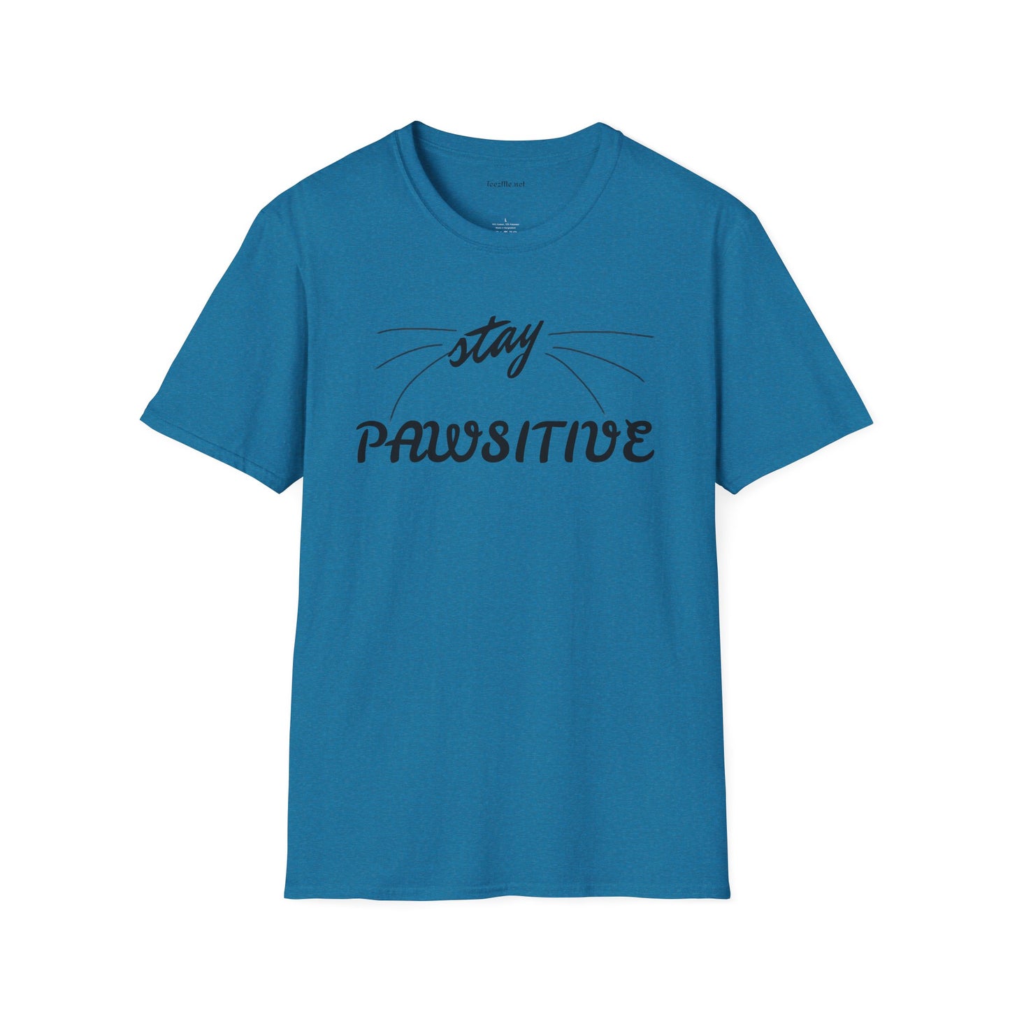 stay Pawsitive Unisex Softstyle T-Shirt 100% Cotton Graphic