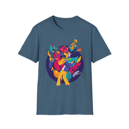 Jazz Music Unisex Softstyle T-Shirt 100% Cotton Graphic