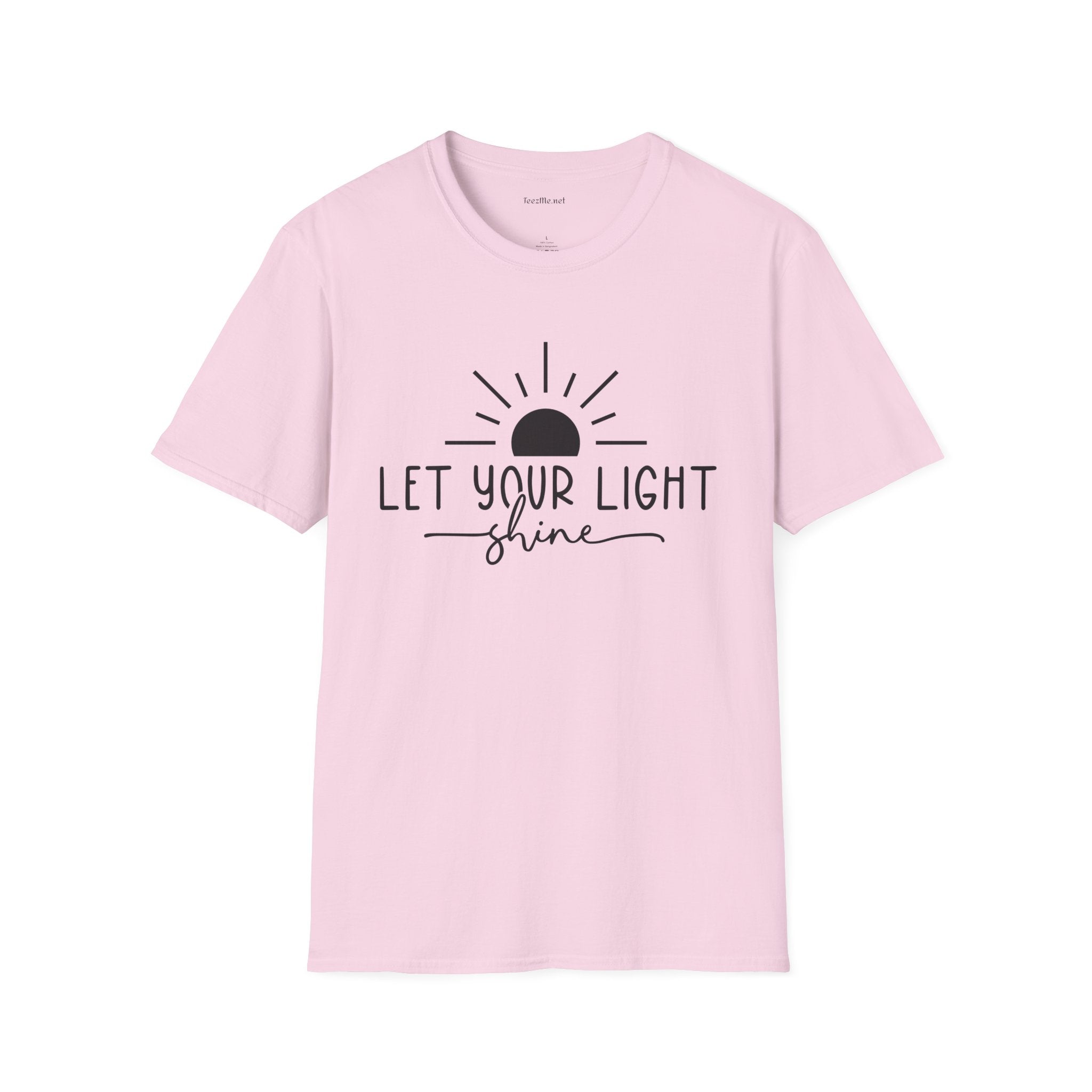 Let Your Light Shine Unisex SoftStyle T-Shirt 100% Cotton Graphic
