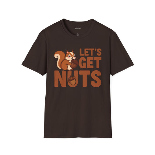 Let's Get Nuts Unisex Softstyle T-Shirt 100% Cotton Graphic