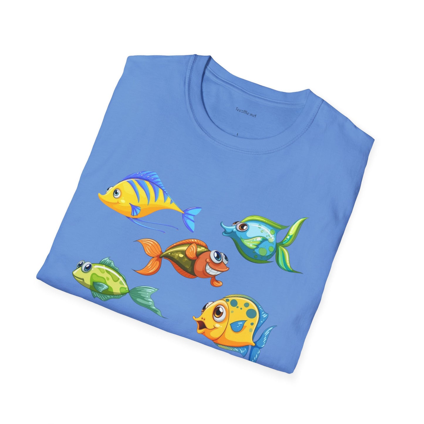 Fish (illustration) - Unisex Softstyle T-Shirt 100% Cotton Graphic