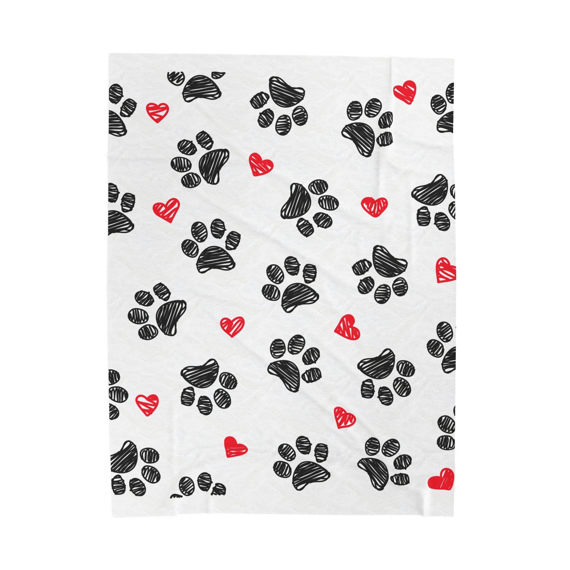 Love Paws Velveteen Plush Blanket birthday valentine gift