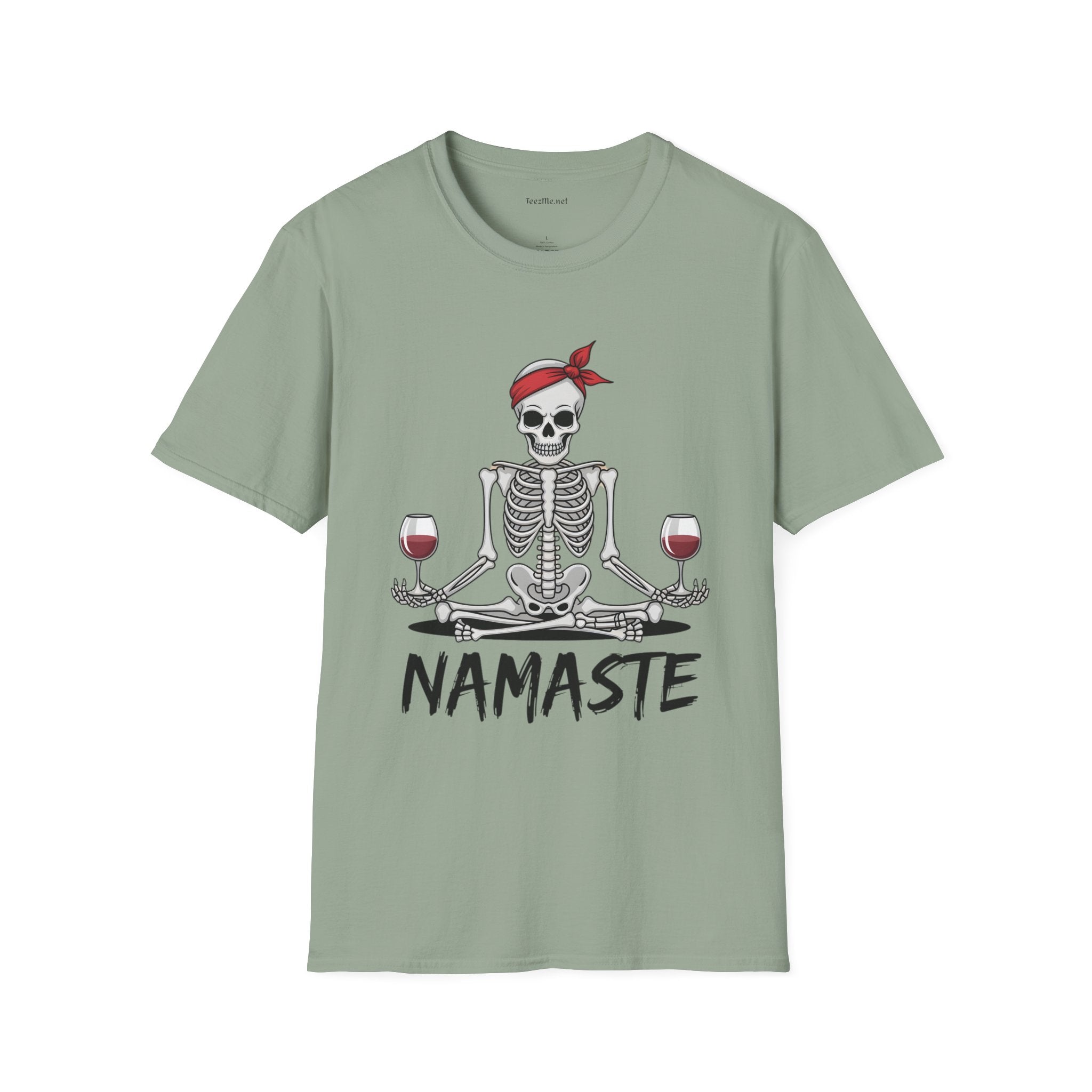 Namaste Skeleton - Unisex Softstyle T-Shirt 100% Cotton Graphic