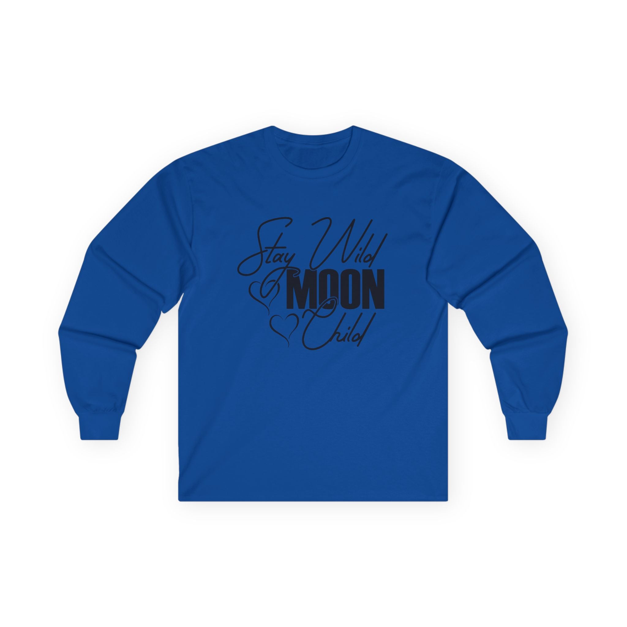 Stay Wild Moon Child with hearts Unisex Ultra Cotton Long Sleeve Tee