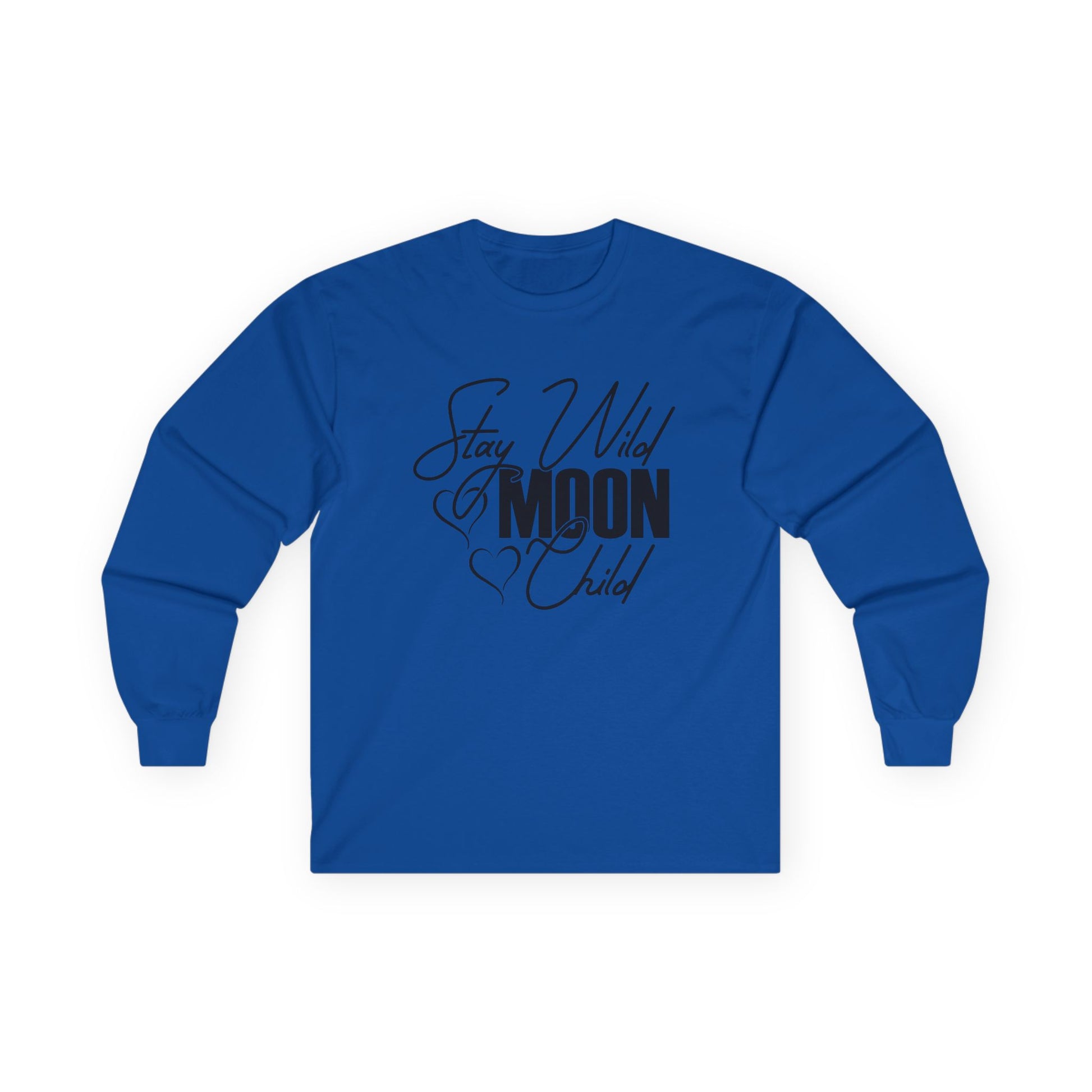 Stay Wild Moon Child with hearts Unisex Ultra Cotton Long Sleeve Tee