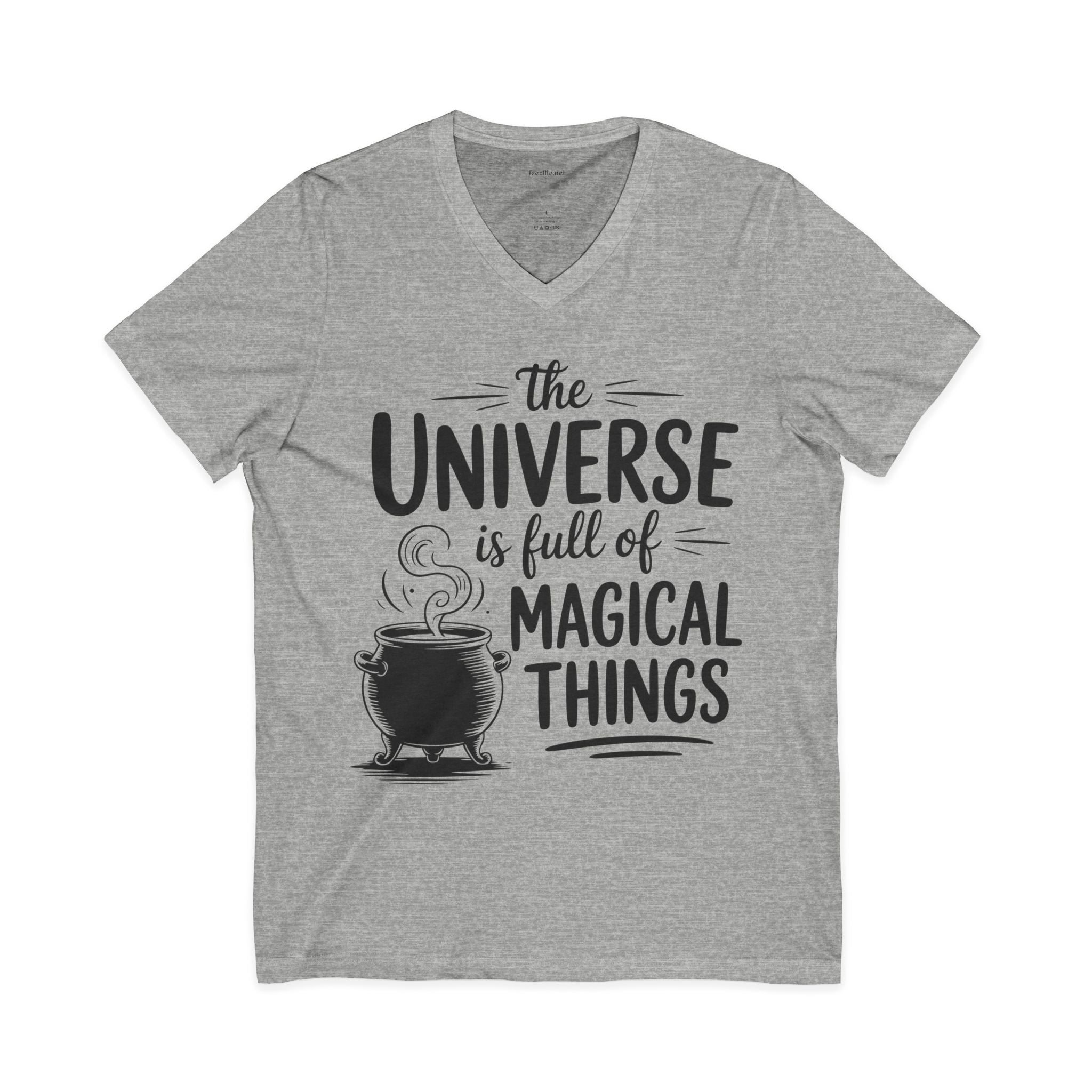 Magical Things V-Neck Tee — "The Universe Is Full of Magical Things"