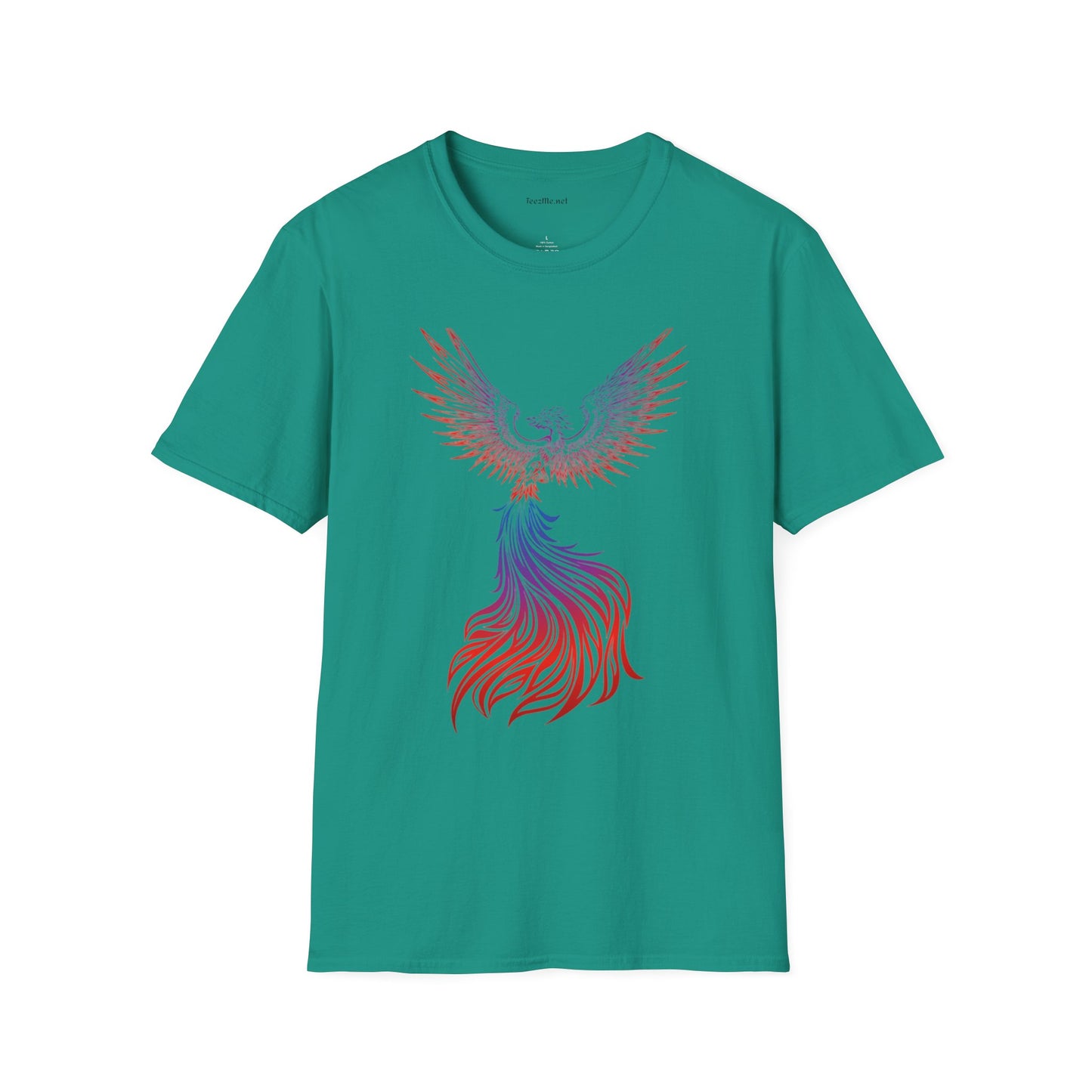 Phoenix rising (image)- Unisex Softstyle T-Shirt 100% Cotton Graphic