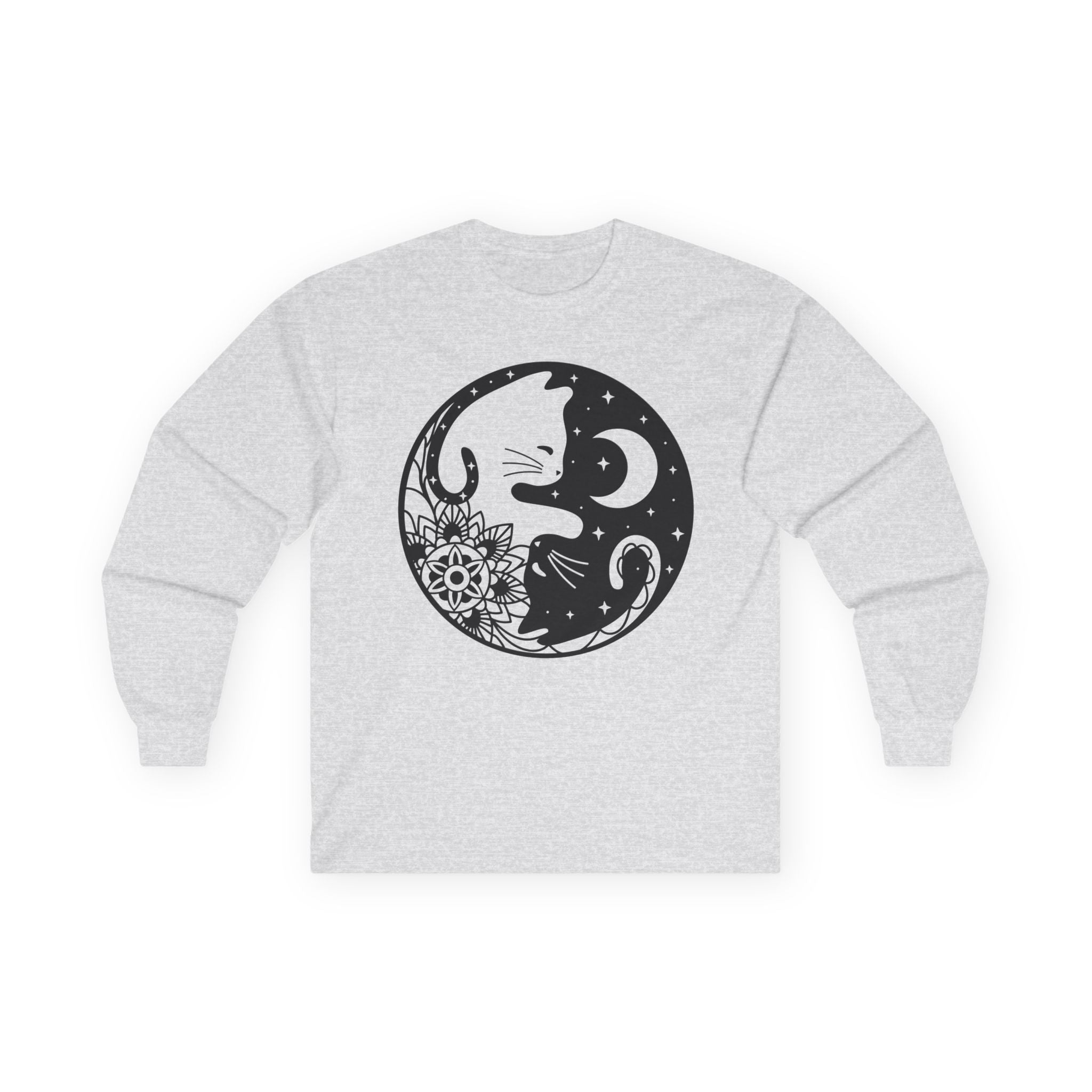 Yin Yang Cat02 Unisex Ultra Cotton Long Sleeve Tee