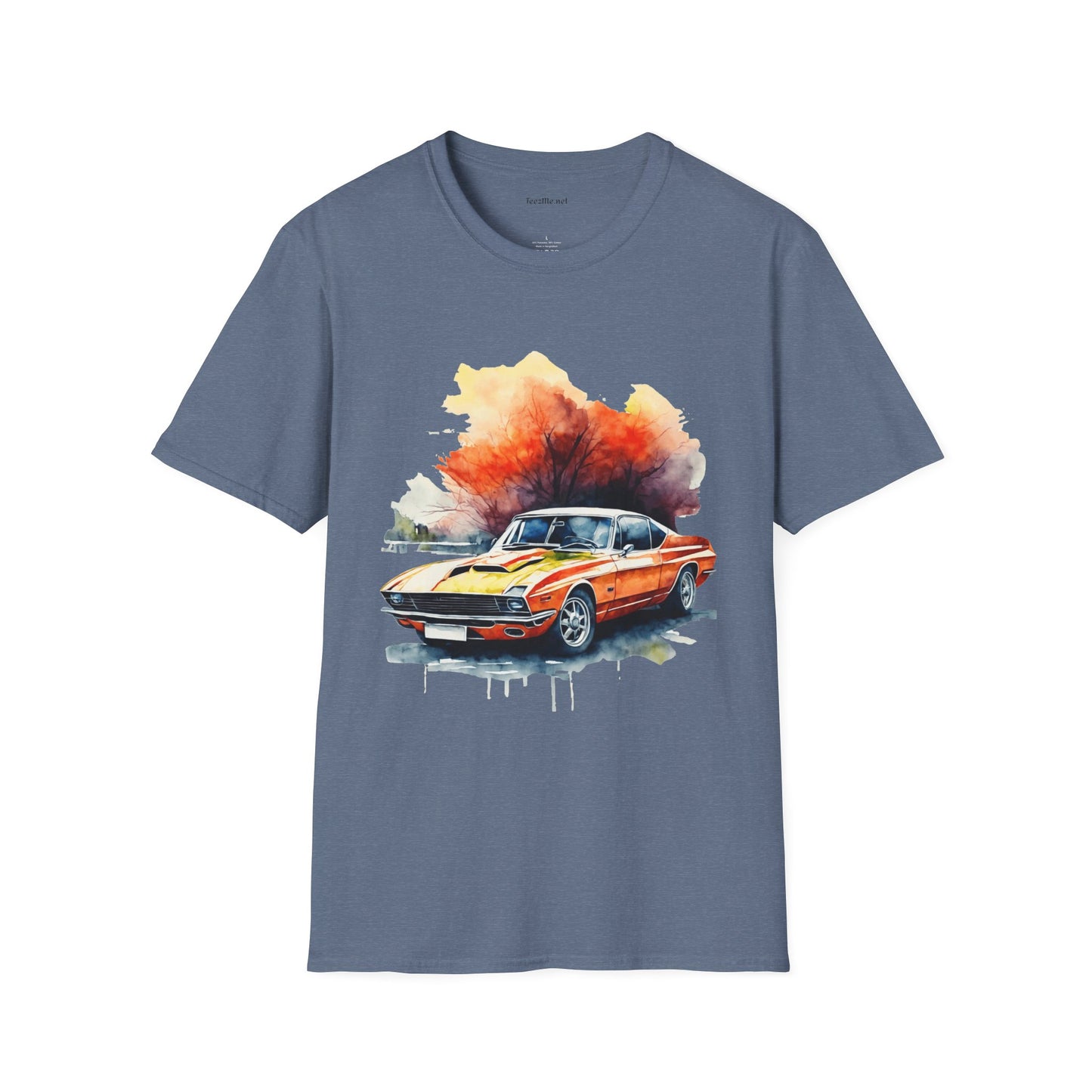 Mustang Car - Unisex Softstyle T-Shirt 100% Cotton Graphic