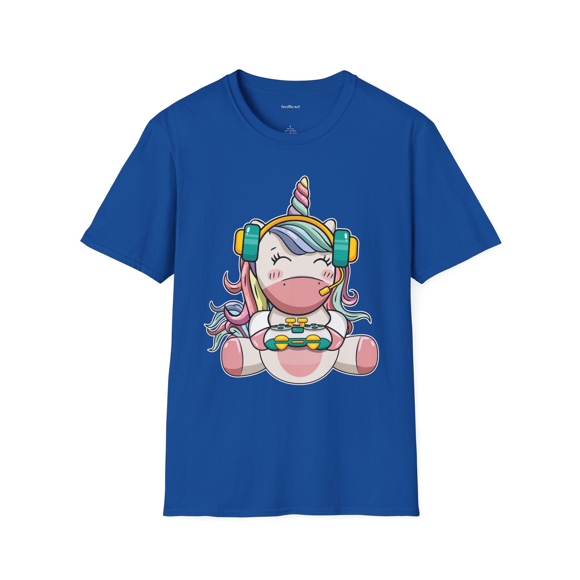 Unicorn Gamer Unisex Softstyle T-Shirt 100% Cotton Graphic