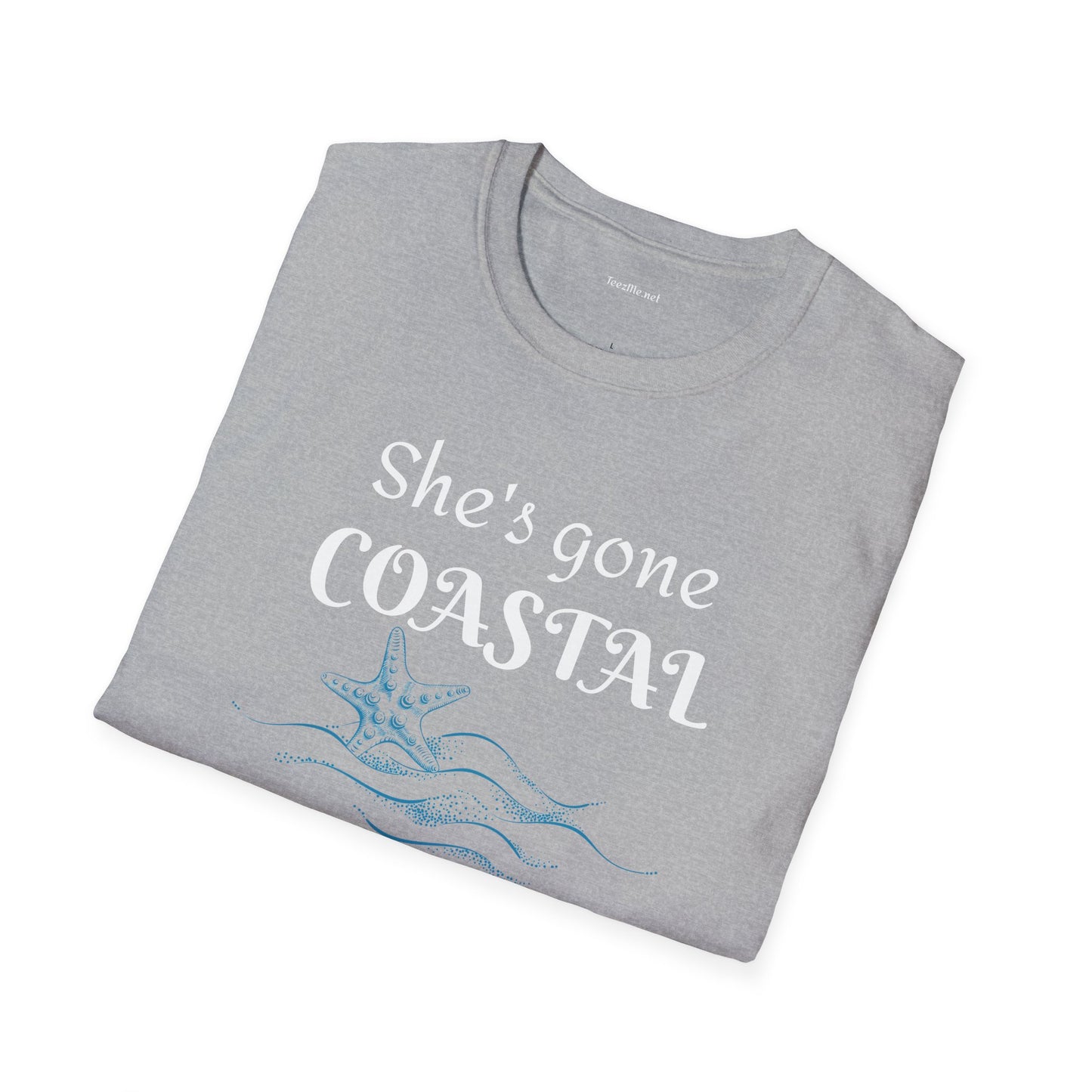 She's gone COASTAL - Unisex Softstyle T-Shirt 100% Cotton Graphic