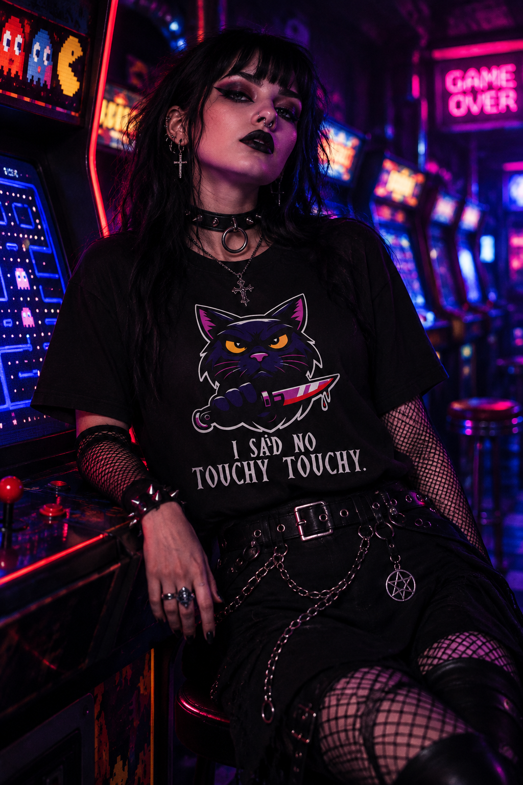 I Said No Touchy Touchy Cat Tee