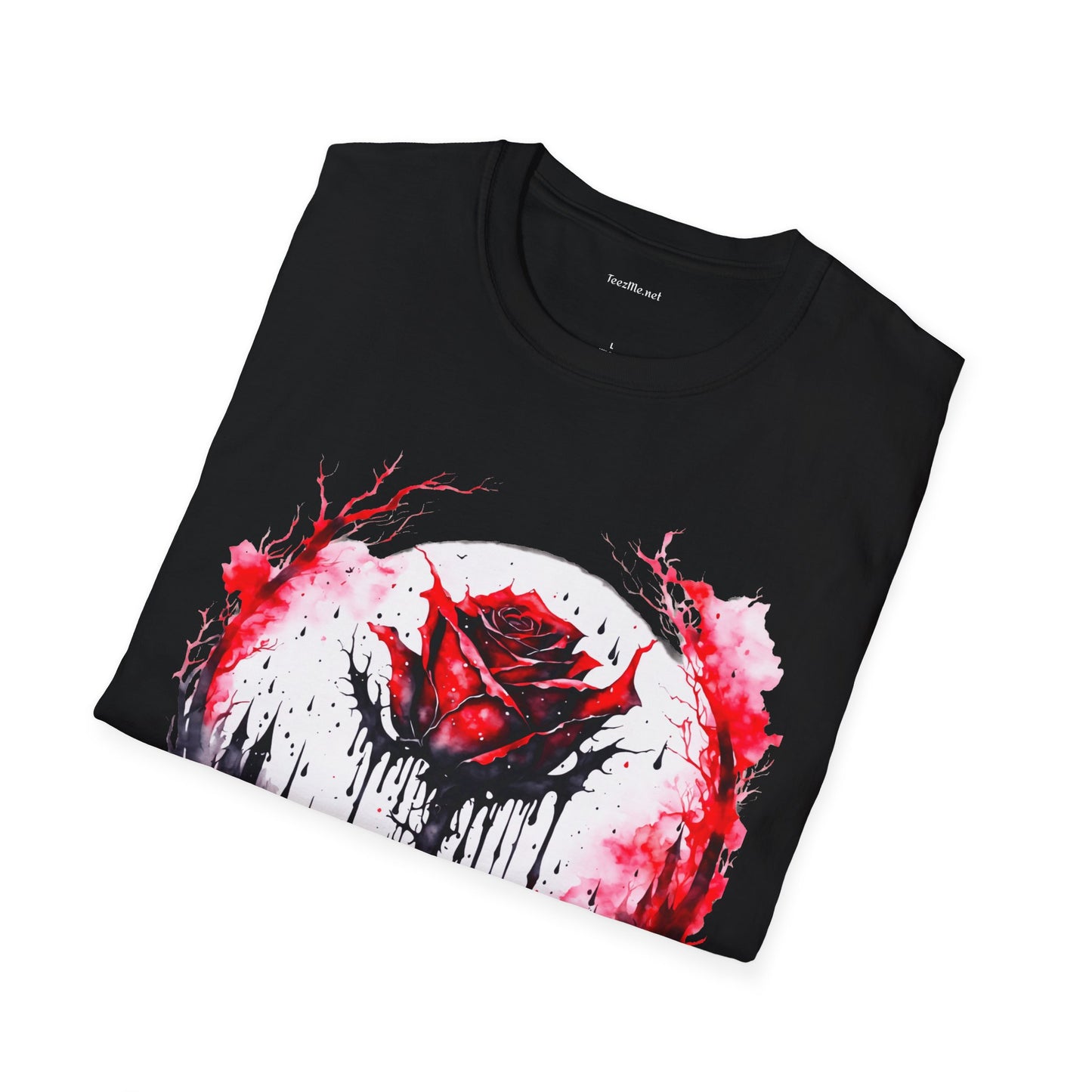 Red Rose - Unisex Softstyle T-Shirt 100% Cotton Graphic