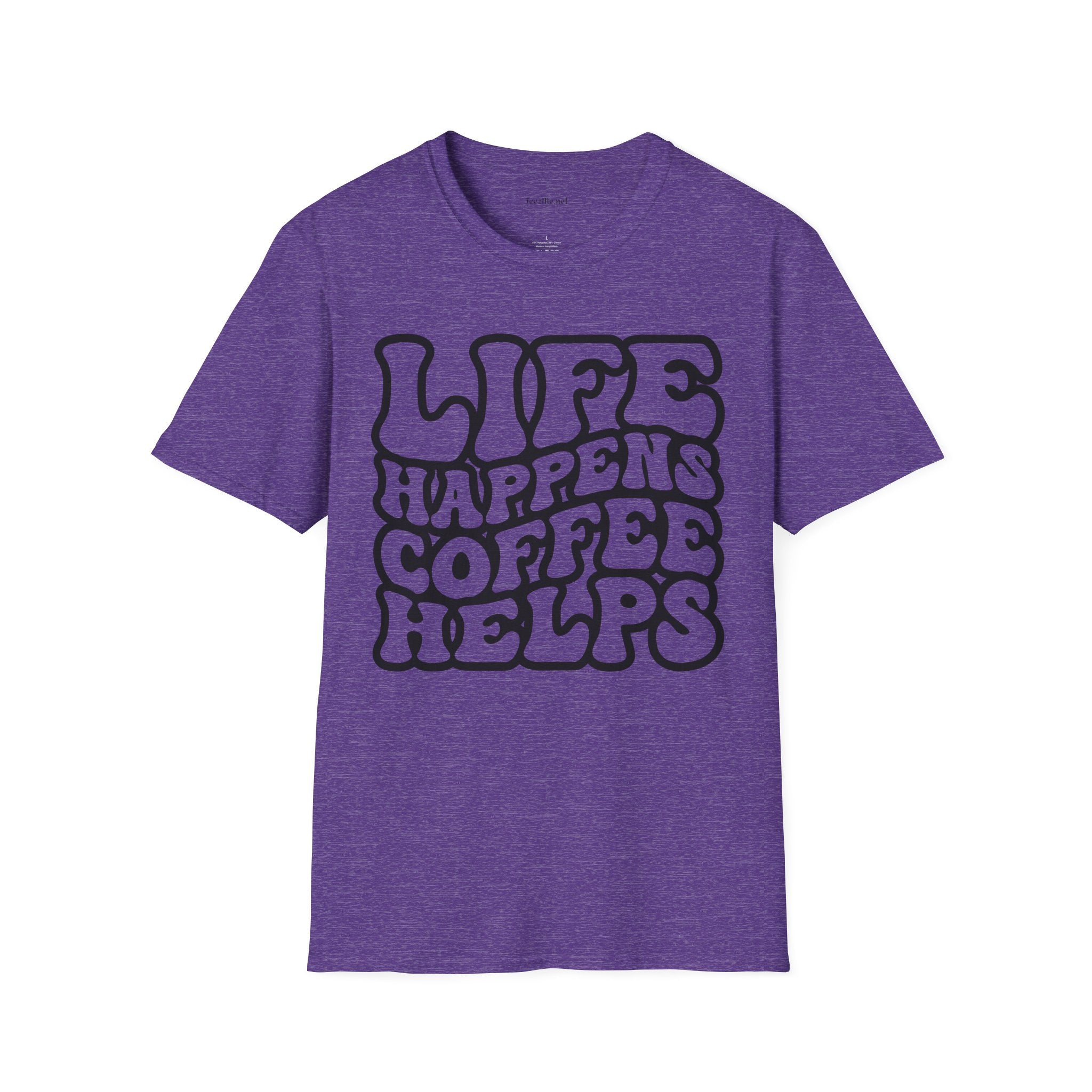 Life Happens Coffee Helps Unisex Softstyle T-Shirt 100% Cotton