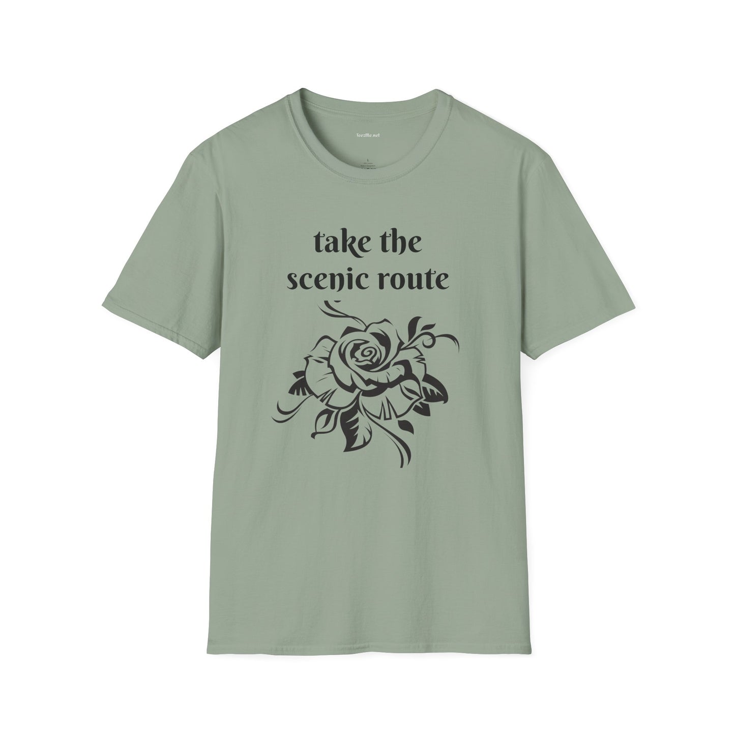 Take the scenic route- Unisex Softstyle T-Shirt 100% Cotton Graphic