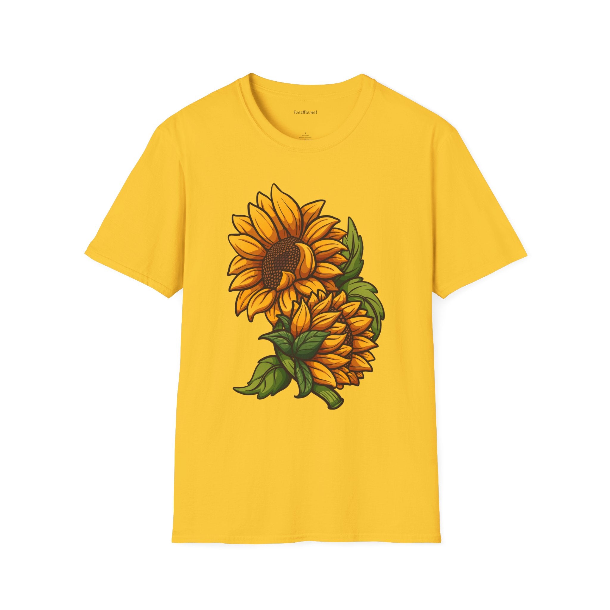 Sunflower (image) - Unisex Softstyle T-Shirt 100% Cotton Graphic