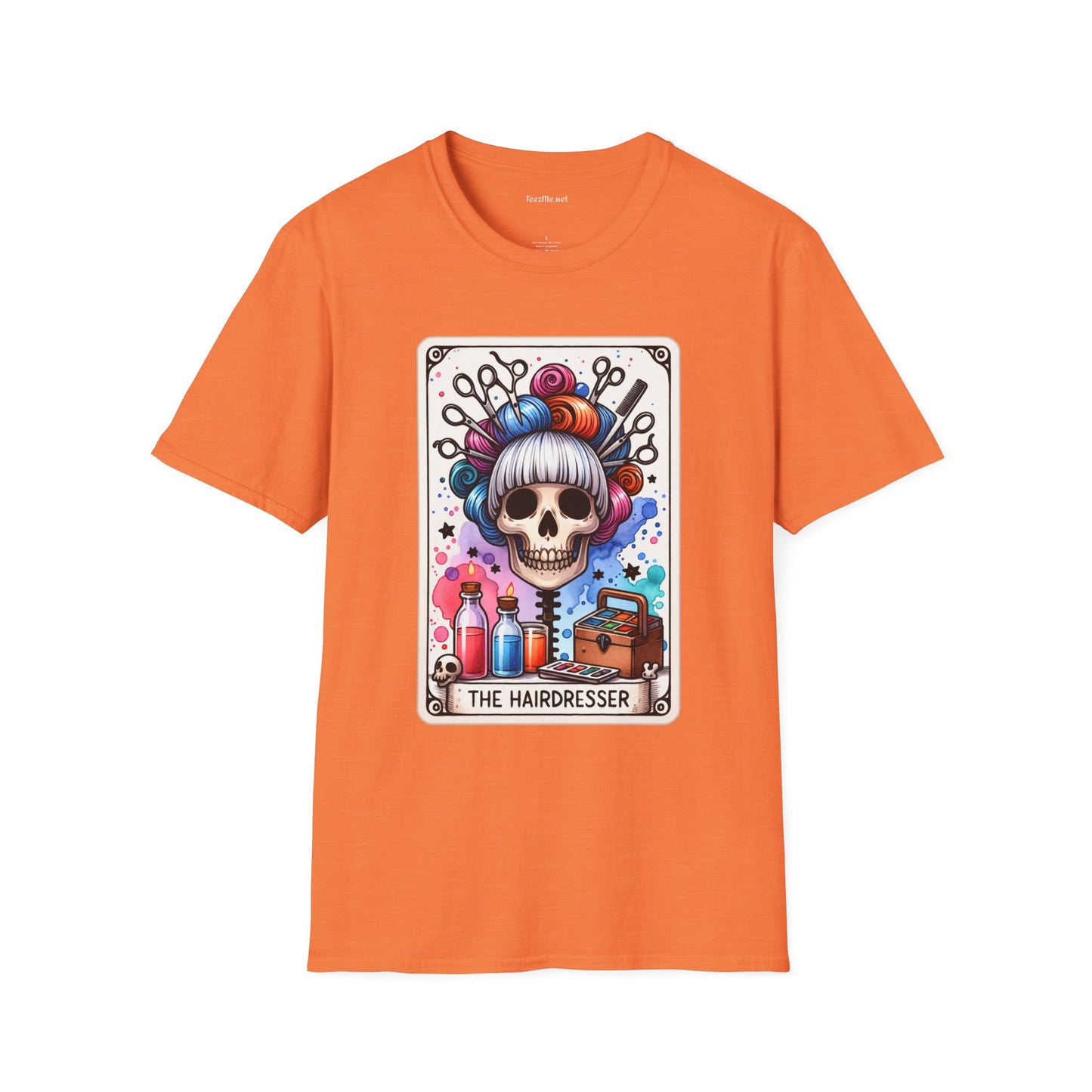The Hairdresser Tarot Card Unisex Softstyle T-Shirt 100% Cotton Graphic