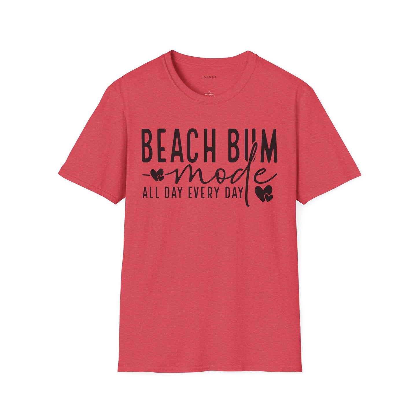 Beach Bum - Unisex Softstyle T-Shirt 100% Cotton Graphic