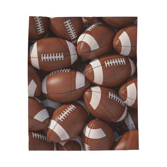 Football - Velveteen Plush Blanket