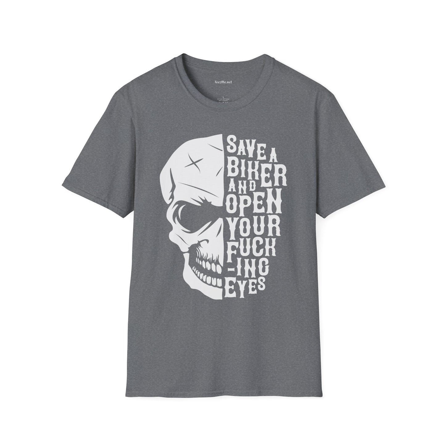 Save a Biker Unisex Softstyle T-Shirt 100% Cotton Graphic