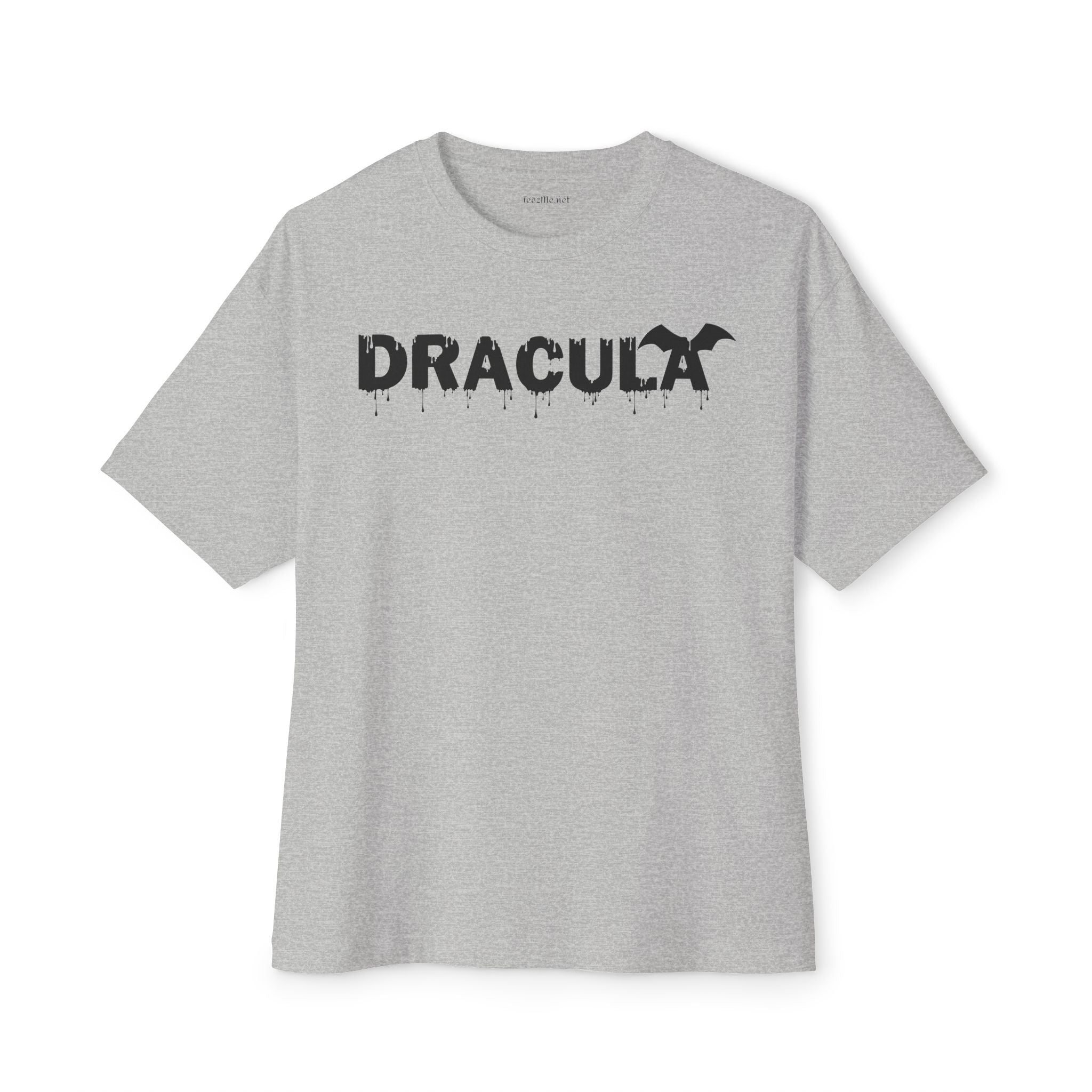 DRACULA with bats on back Unisex Oversized Boxy Tee