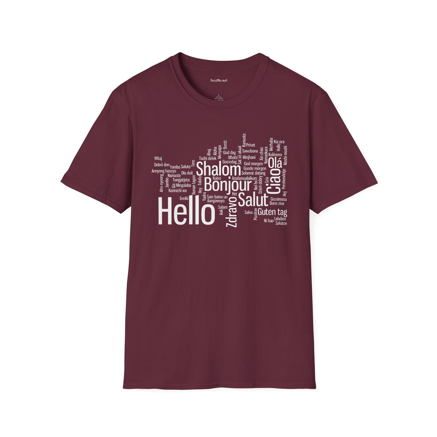 Hello (Multilingual) Unisex Softstyle T-Shirt 100% Cotton