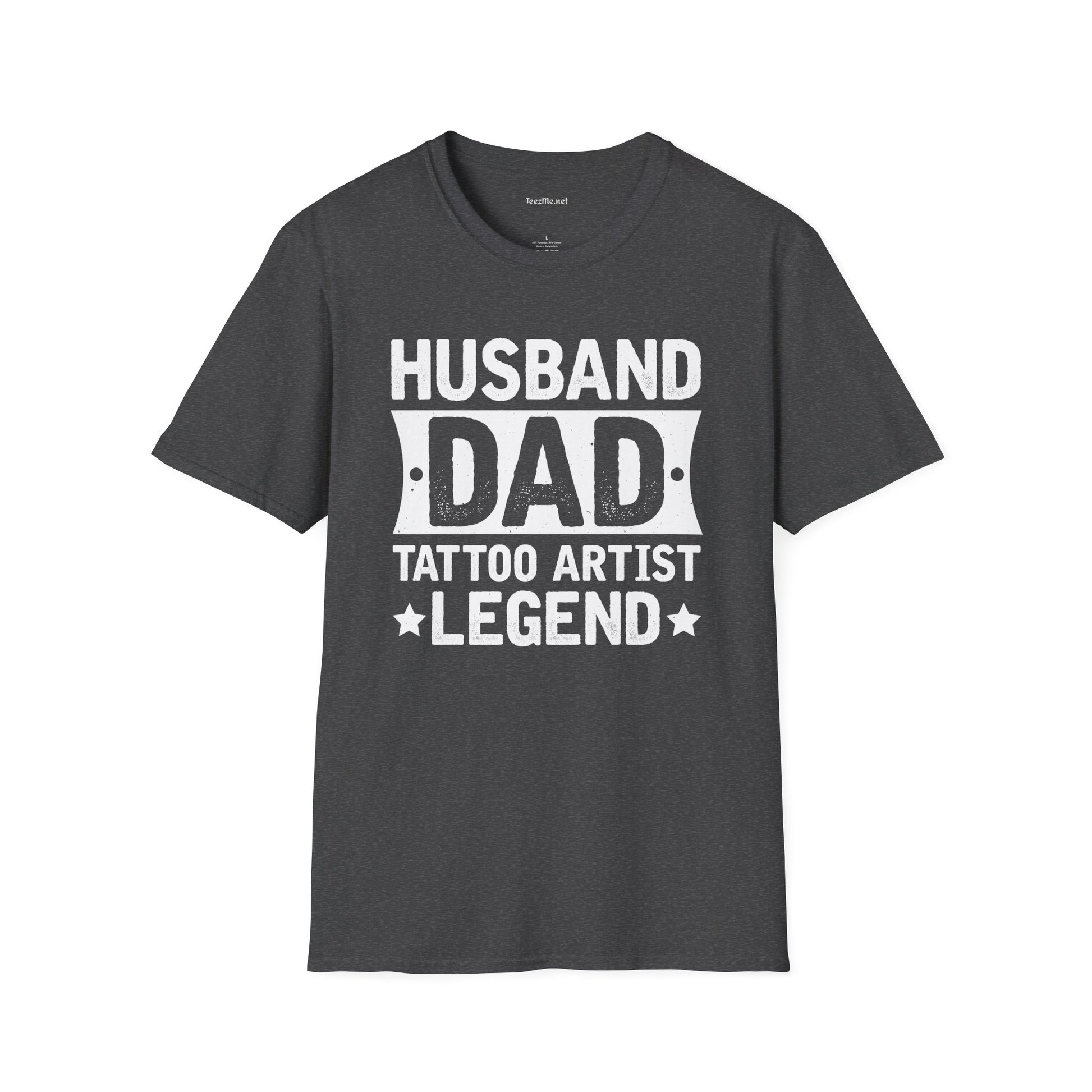 Husband DAD Tattoo Artist Unisex Soft Style T-Shirt 100% Cotton Graphic
