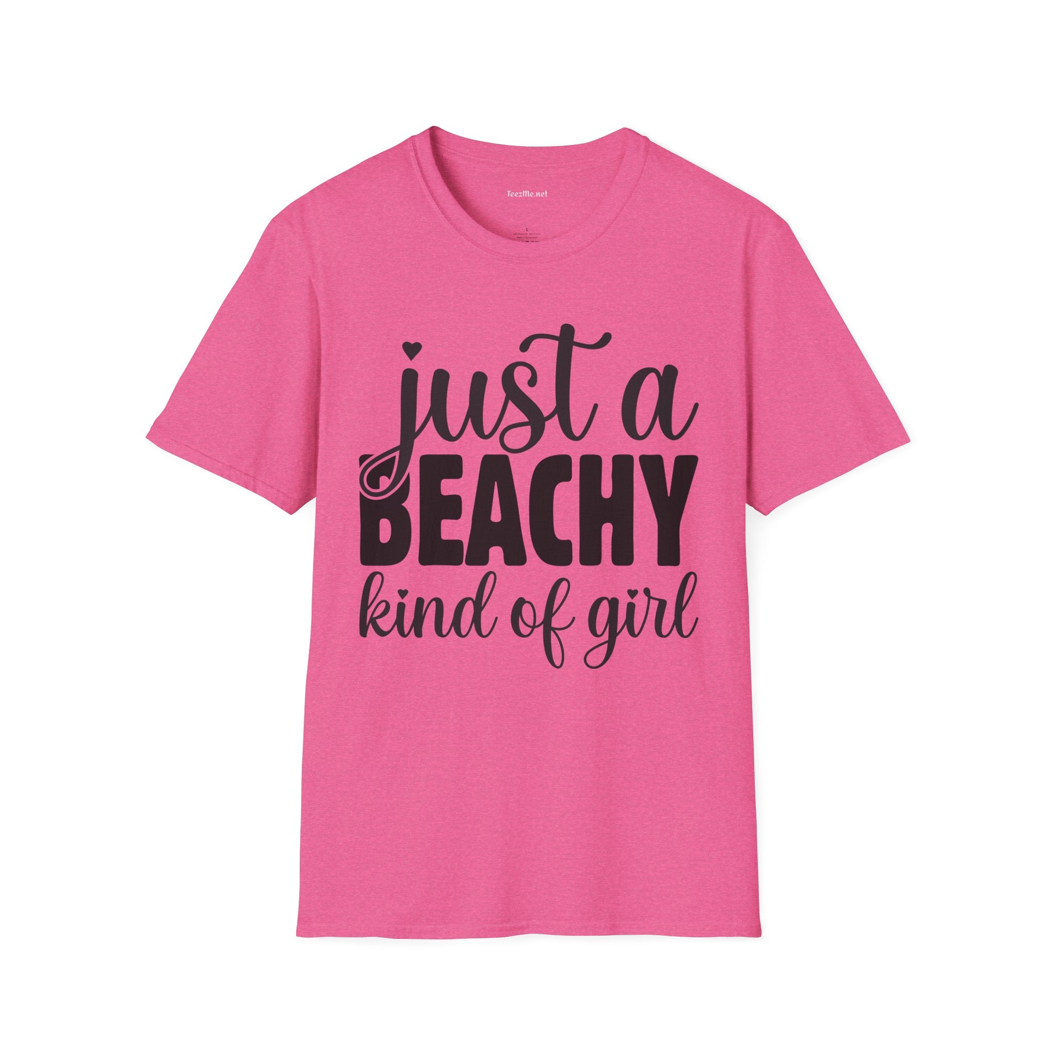Just a BEACHY kind of girl Unisex Softstyle T-Shirt 100% Cotton Graphic