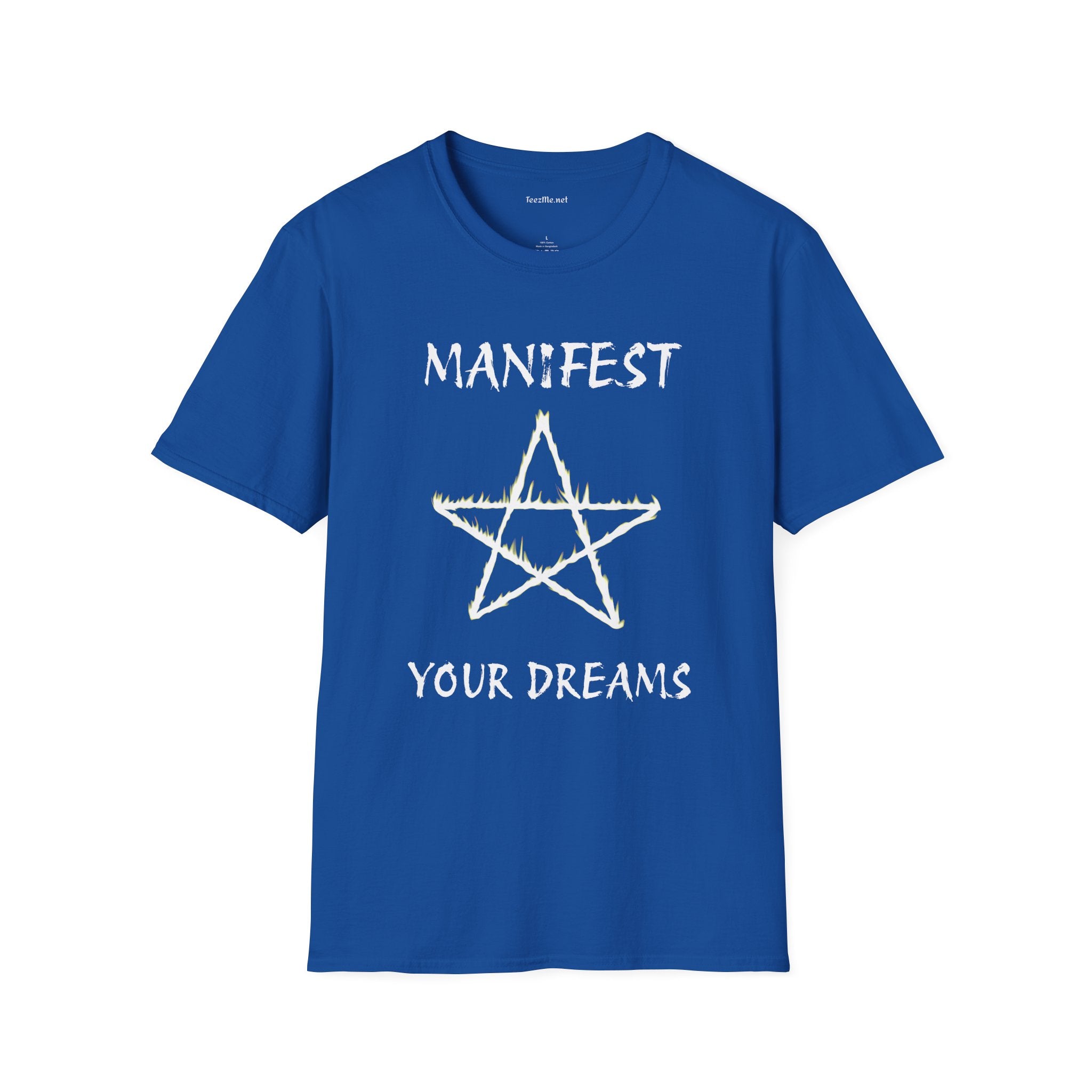 Manifest Your Dreams with Star - Unisex Softstyle T-Shirt 100% Cotton Graphic