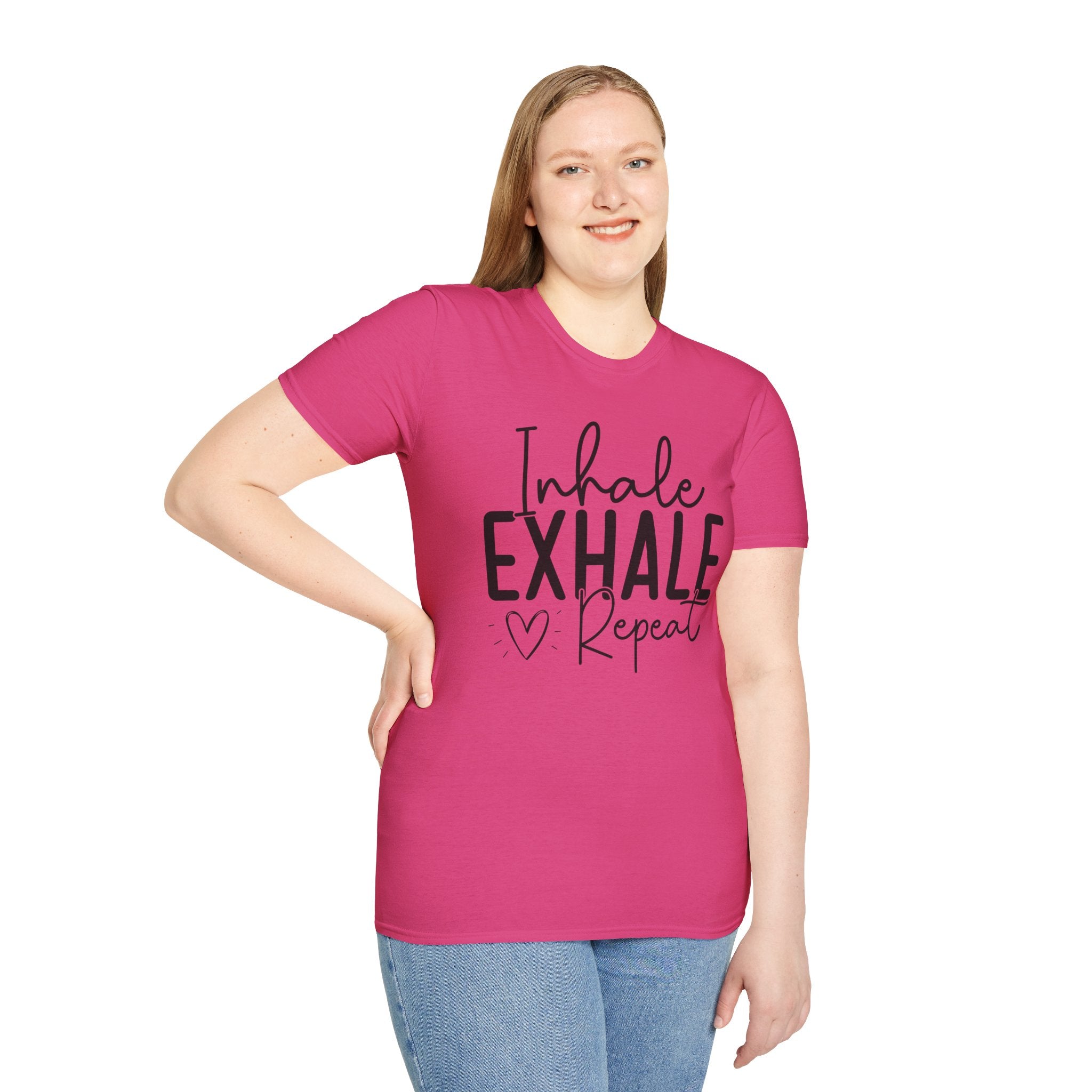 Inhale Exhale - Unisex Softstyle T-Shirt 100% Cotton Graphic