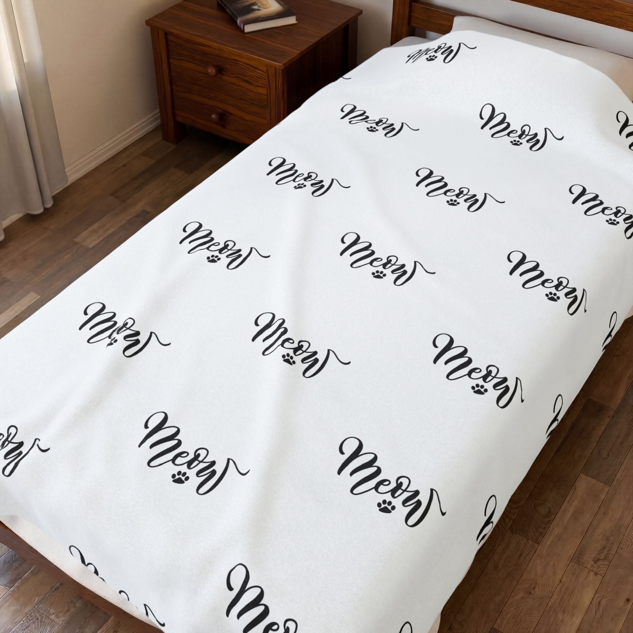 Meow - Velveteen Plush Blanket