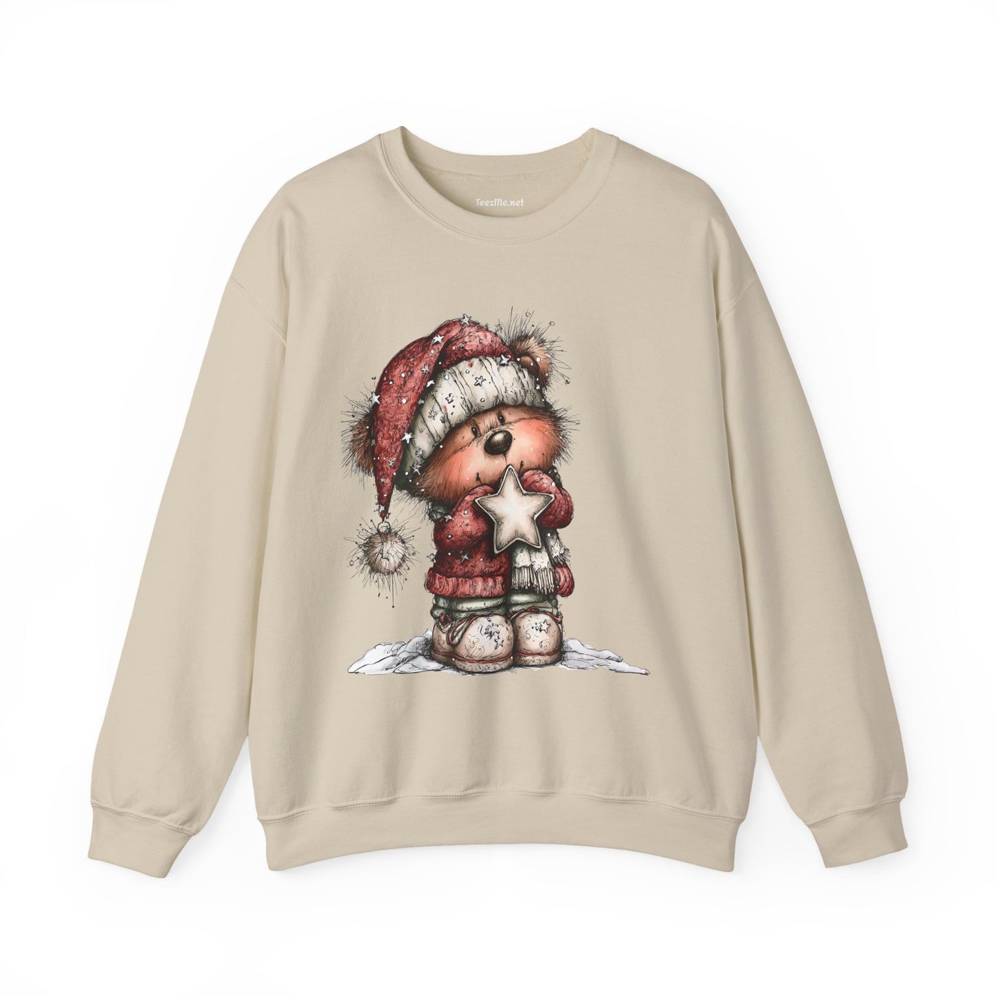 Whimsical Christmas Bear Unisex Heavy Blend™ Crewneck Sweatshirt