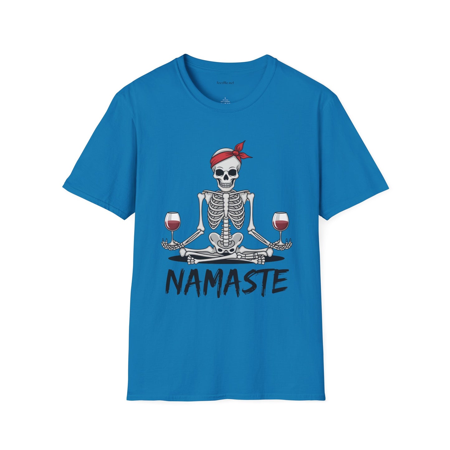Namaste Skeleton - Unisex Softstyle T-Shirt 100% Cotton Graphic