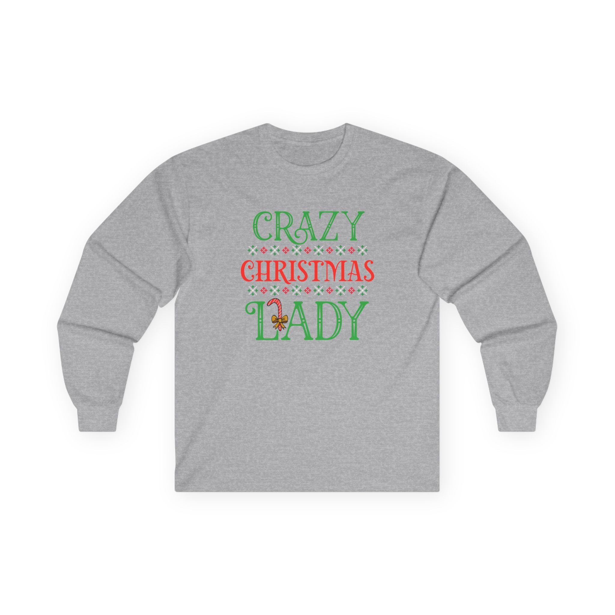 Crazy Christmas Lady Unisex Ultra Cotton Long Sleeve Tee