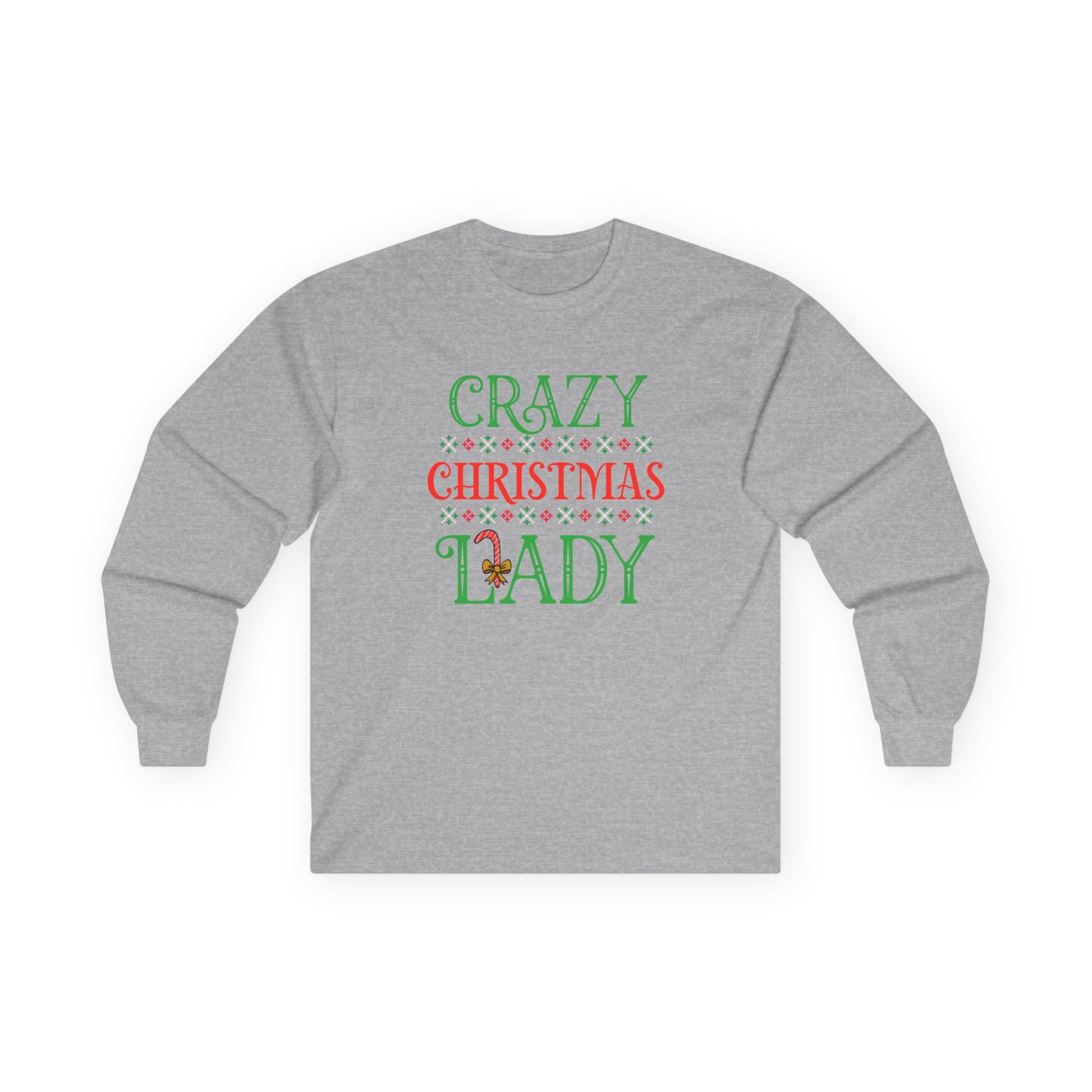 Crazy Christmas Lady Unisex Ultra Cotton Long Sleeve Tee
