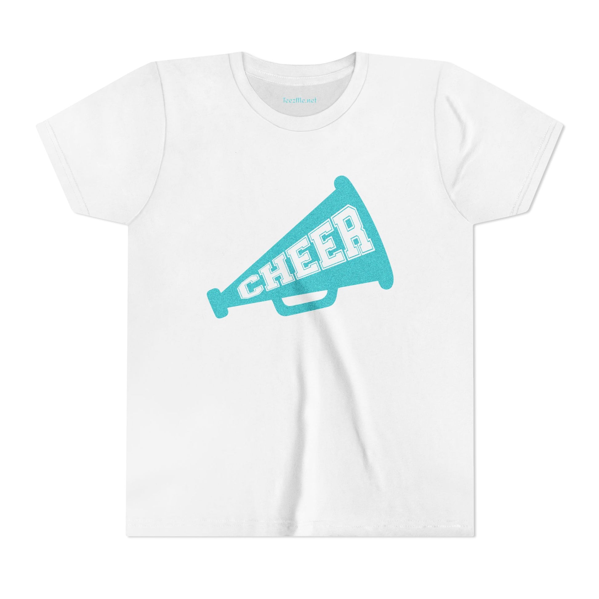 Youth Cheer Megaphone Tee — Kids Cheerleading T‑Shirt