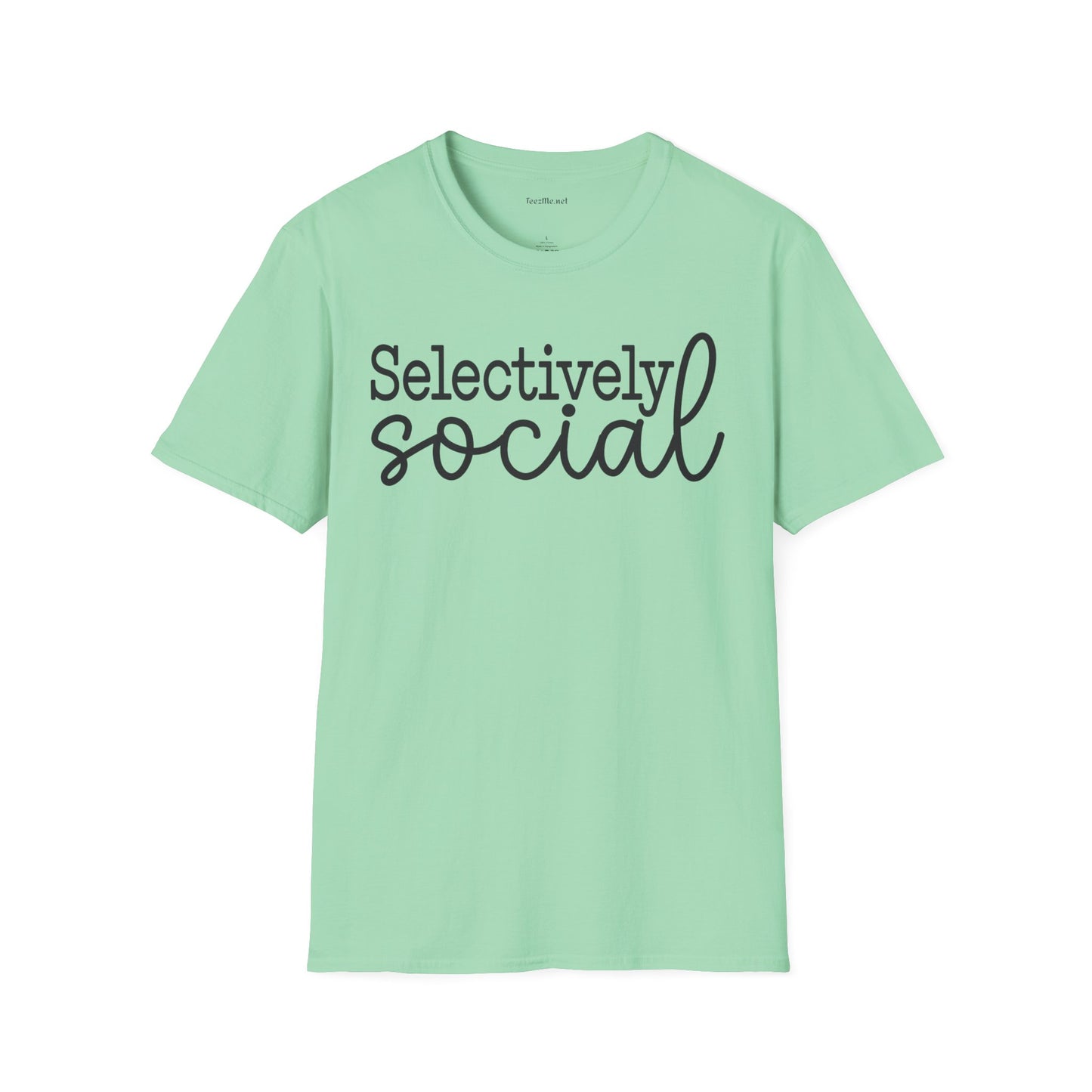 Selectively Social Unisex Softstyle T-Shirt 100% Cotton Graphic