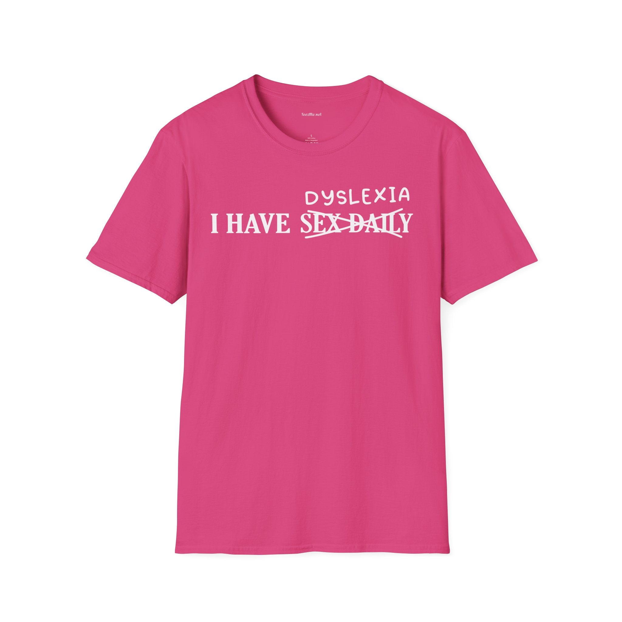 Dyslexia Unisex Softstyle T-Shirt 100% Cotton Graphic